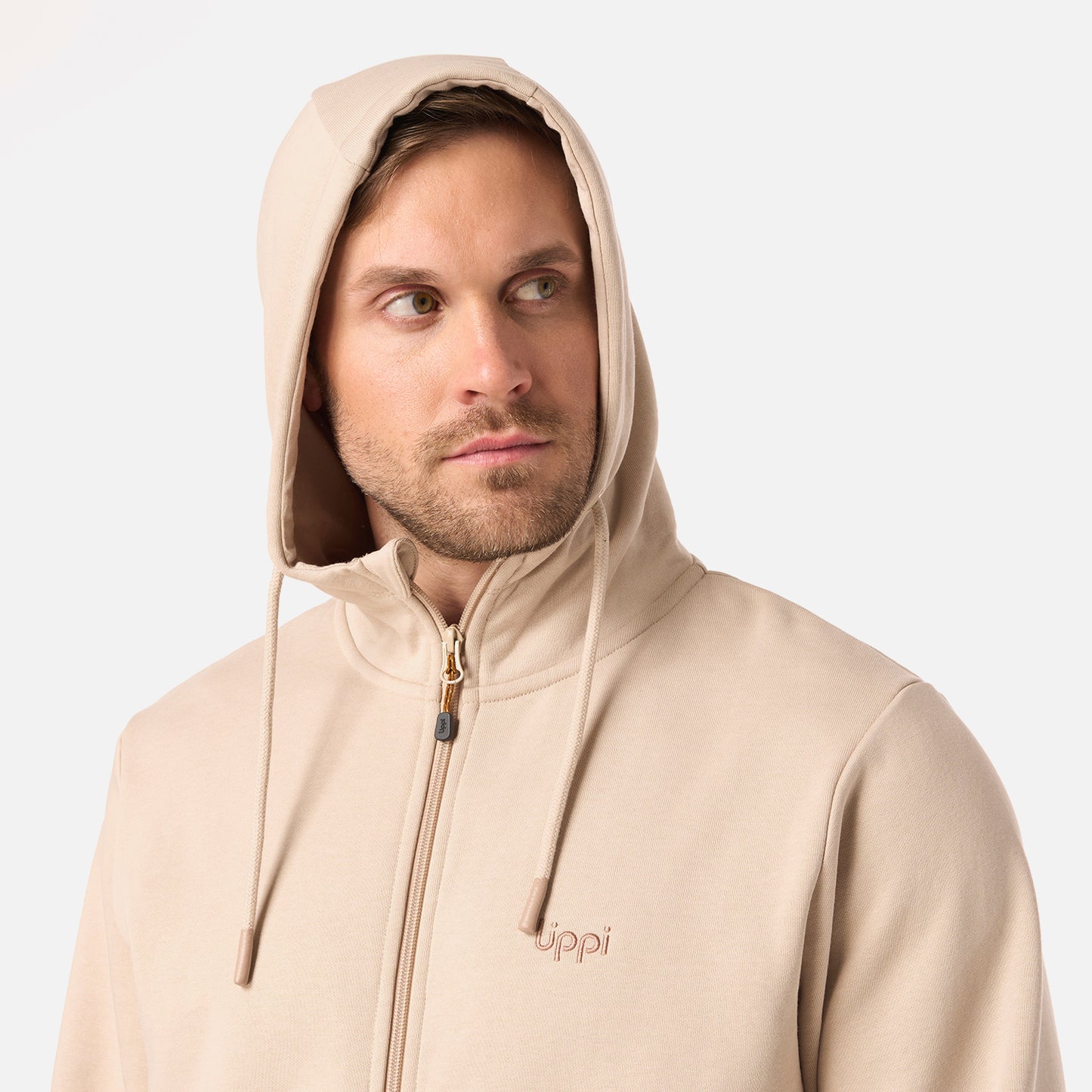 Polerón Hombre Ulmo Full Zip Hoody Sweatshirt Beige Lippi
