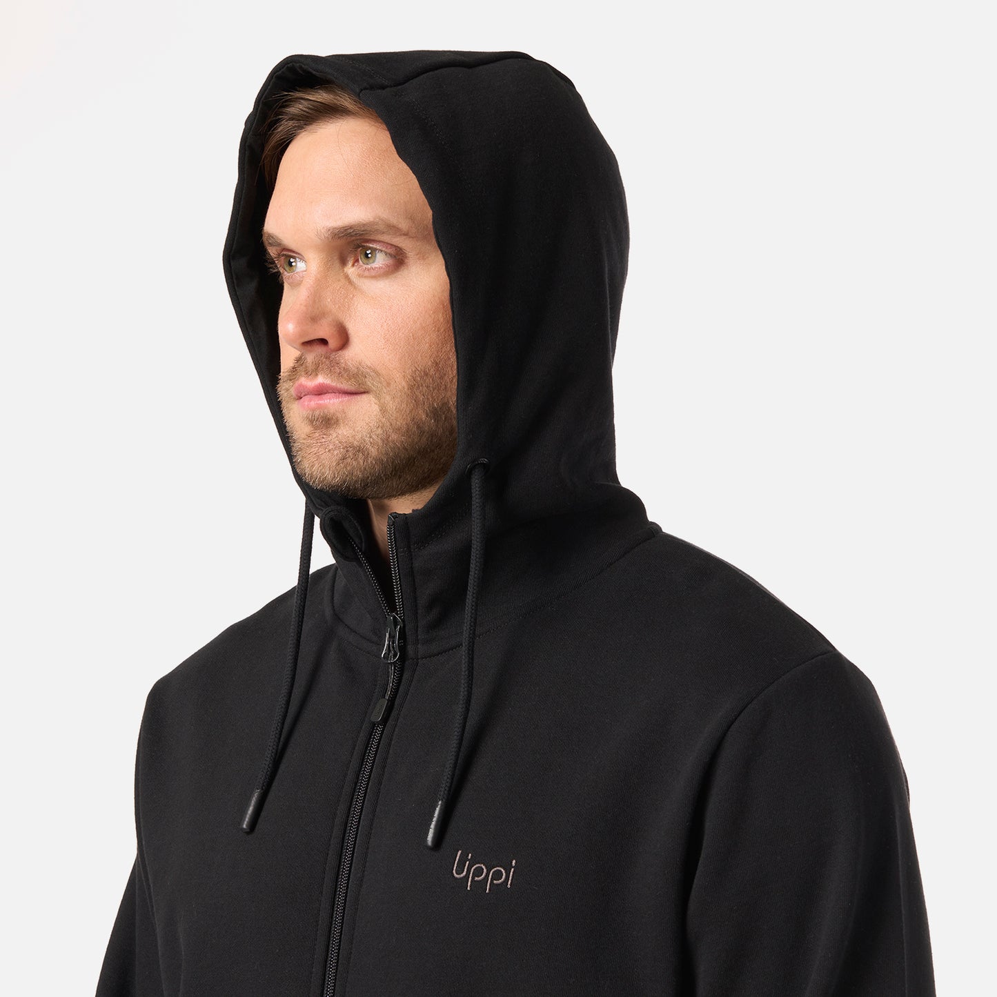 Polerón Hombre Ulmo Full Zip Hoody Sweatshirt Negro Lippi