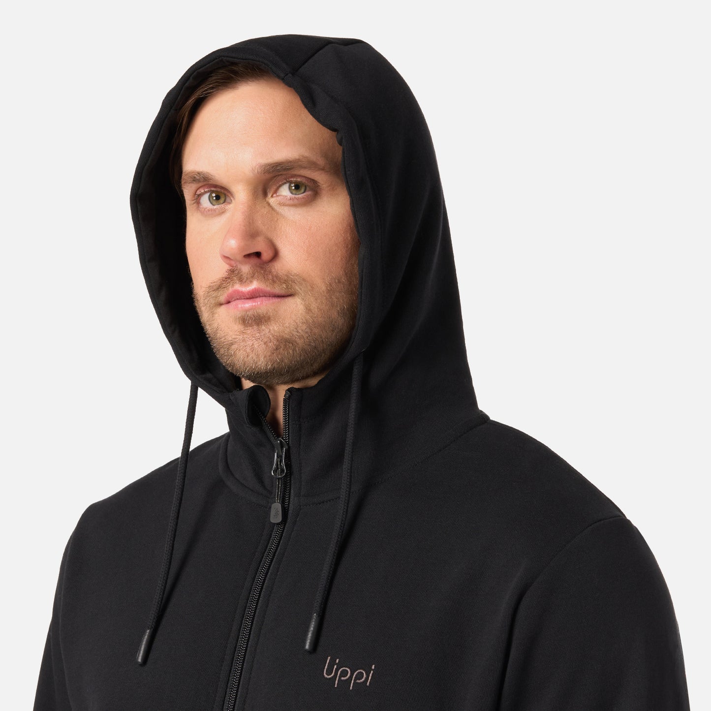Polerón Hombre Ulmo Light Full Zip Hoody Sweatshirt Negro Lippi