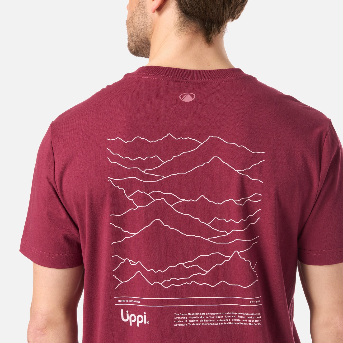 Polera Hombre Mountain Vibes T-Shirt Frambuesa Lippi