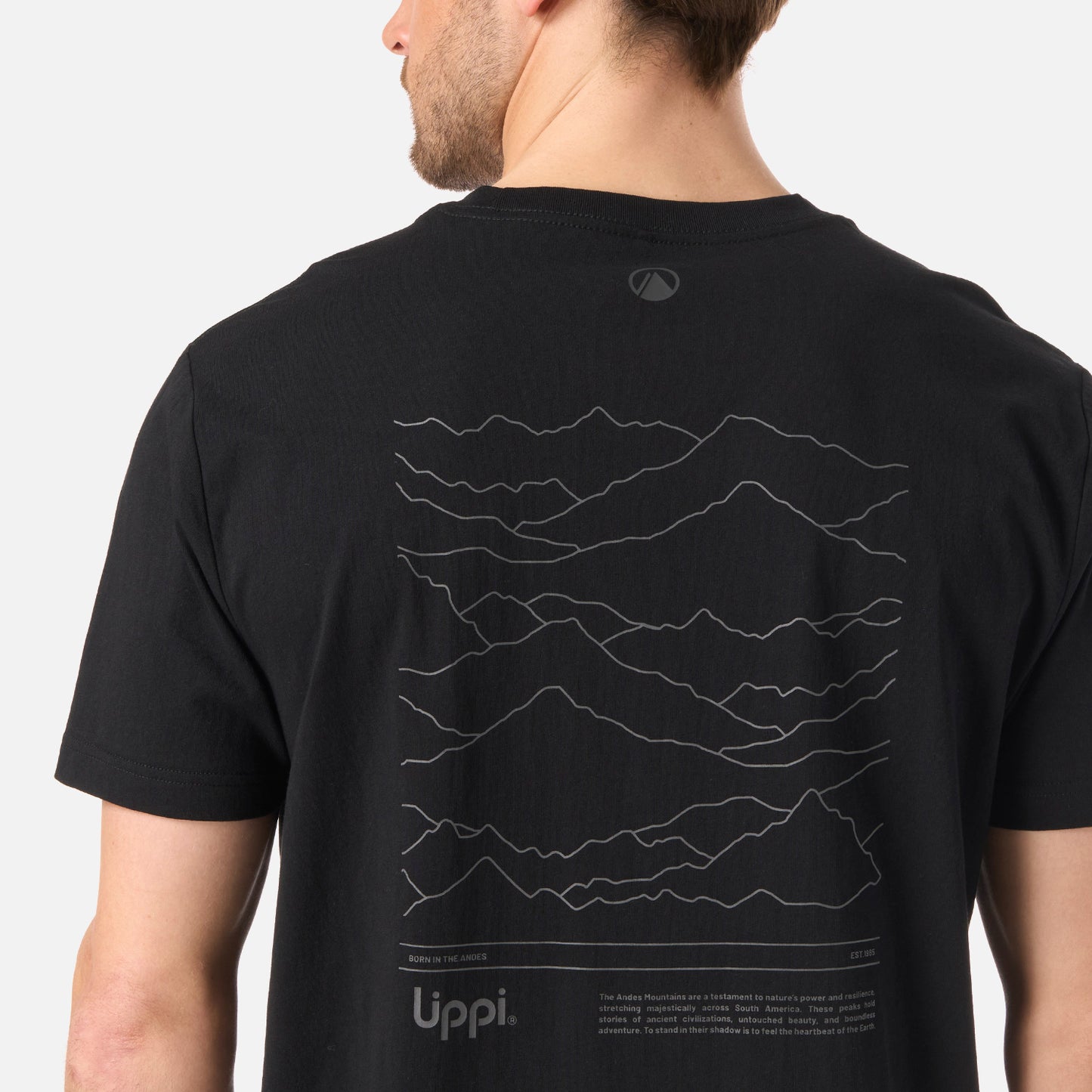 Polera Hombre Mountain Vibes T-Shirt Negro Lippi