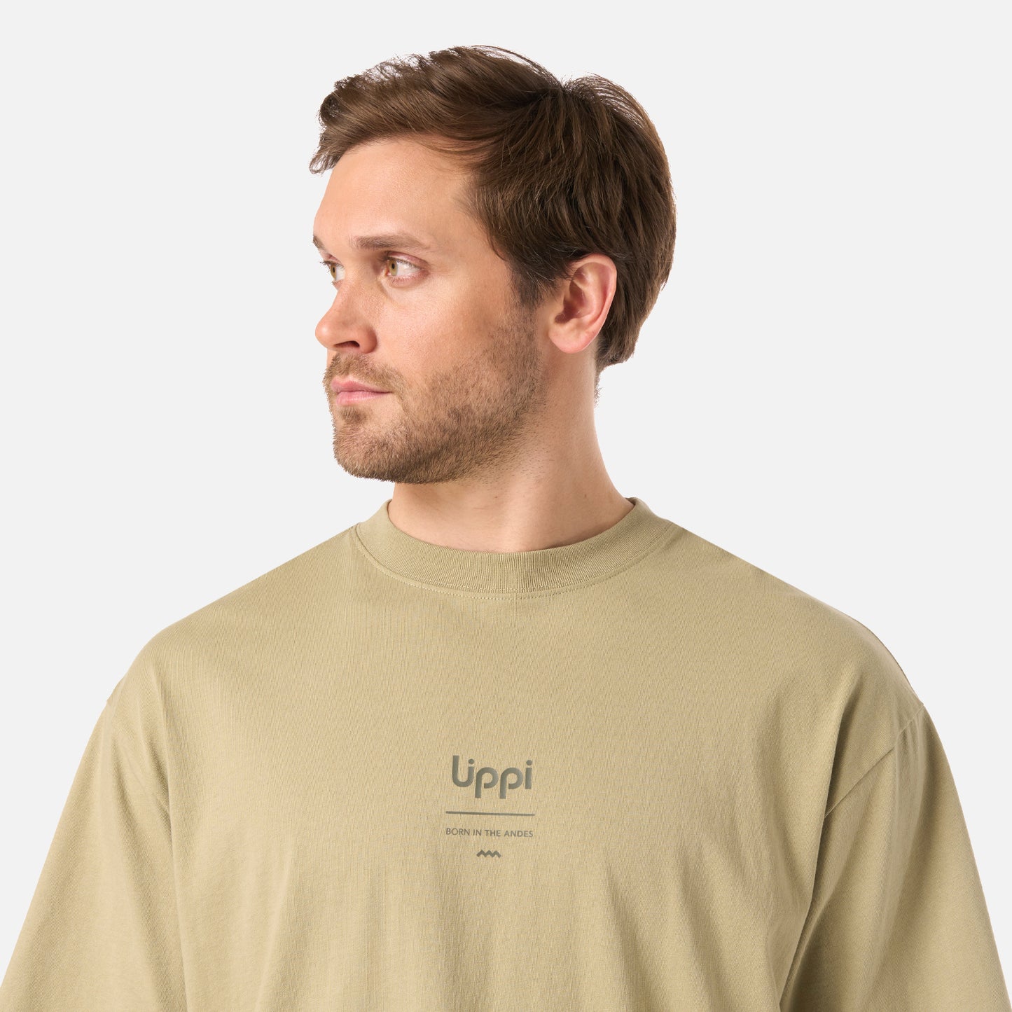 Polera Hombre Endura Cotton T-Shirt Verde Oliva Lippi