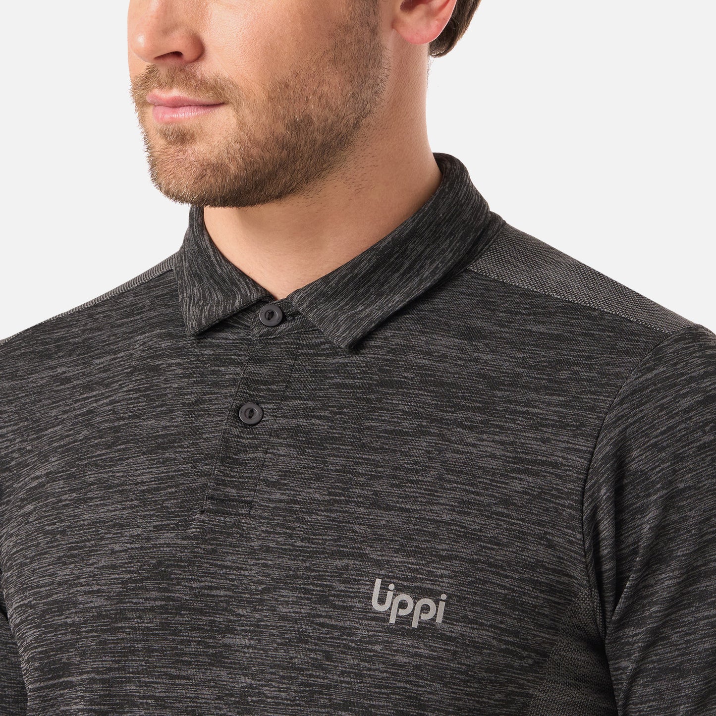 Polera Hombre B-Classic Seamless Polo Negro Lippi