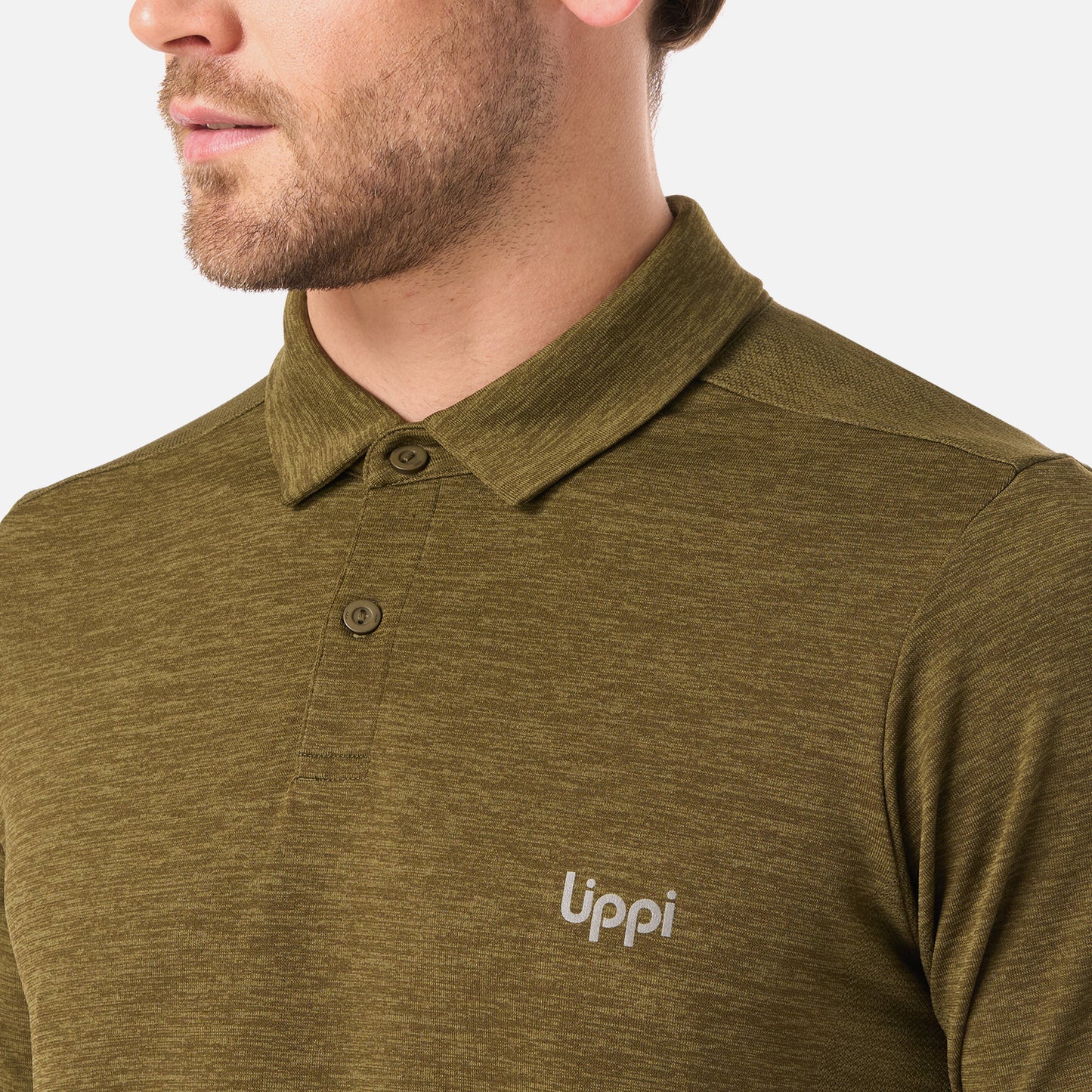 Polera Hombre B-Classic Seamless Polo Verde Musgo Lippi