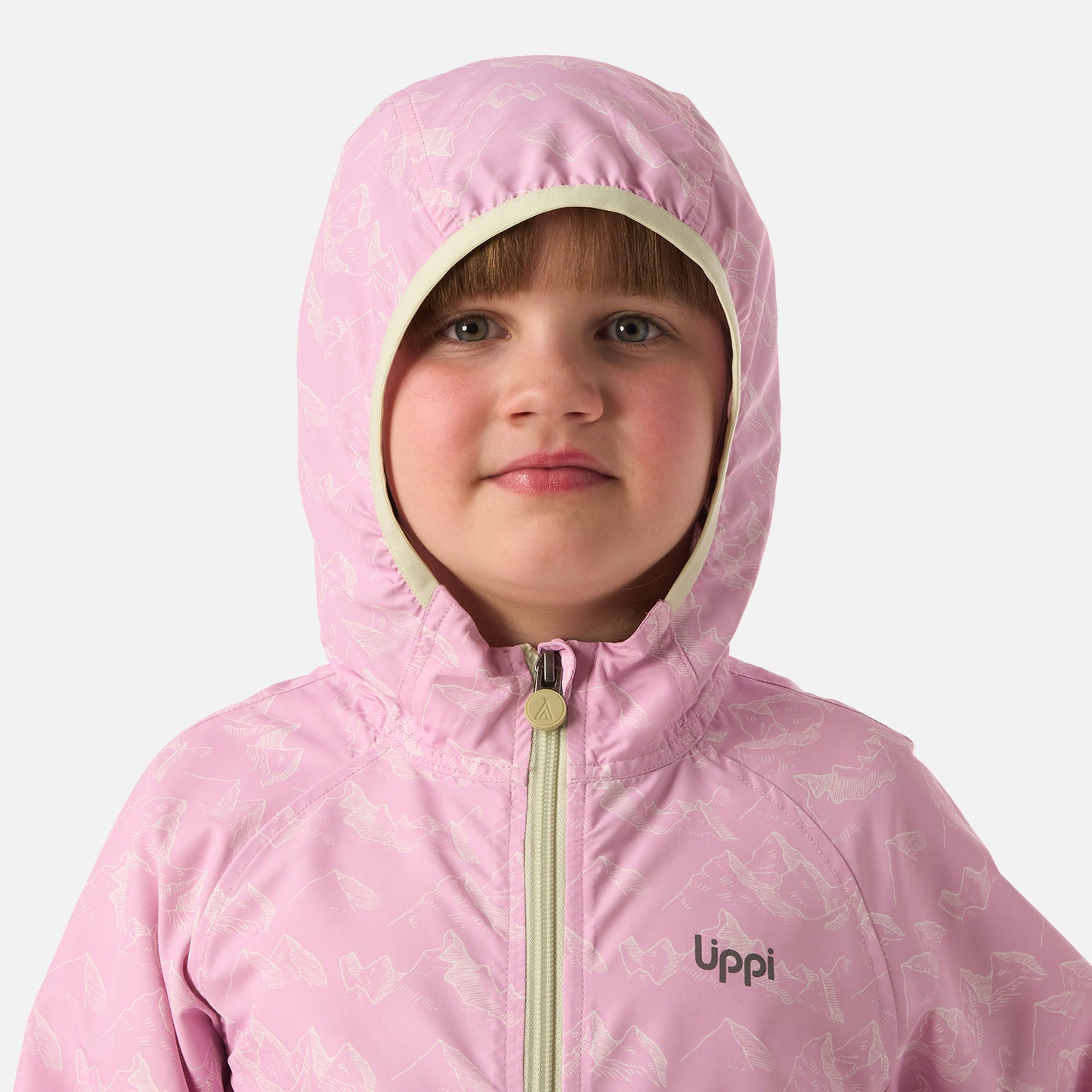 Chaqueta Niña Nightfall Windbreaker Hoody Jacket Print Rosa Lippi