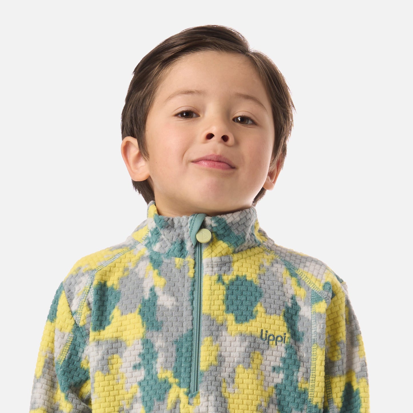 Polerón Niño Saltamontes Nano-F 1/4 Zip Print Turquesa Lippi