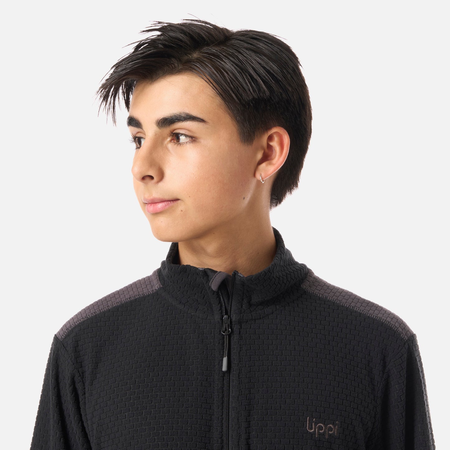 Polerón Teen Boy Mild Nano-F 1/4 Zip Negro Lippi