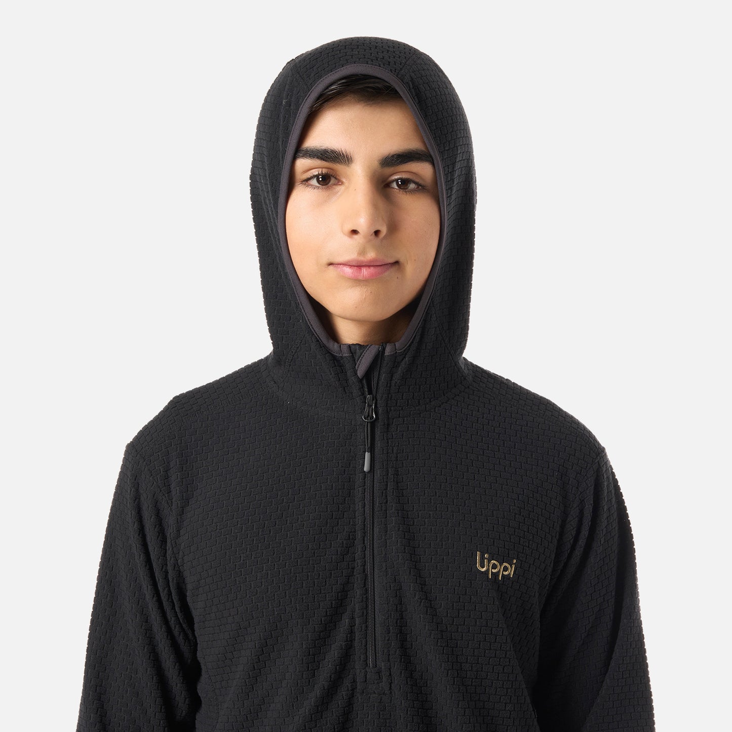 Polerón Teen Boy Mild Nano-F 1/4 Zip Hoody Negro Lippi