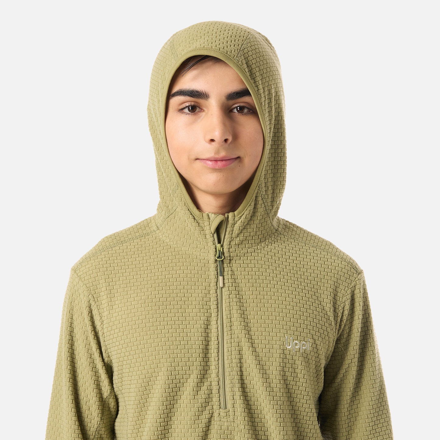 Polerón Teen Boy Mild Nano-F 1/4 Zip Hoody Verde Lippi