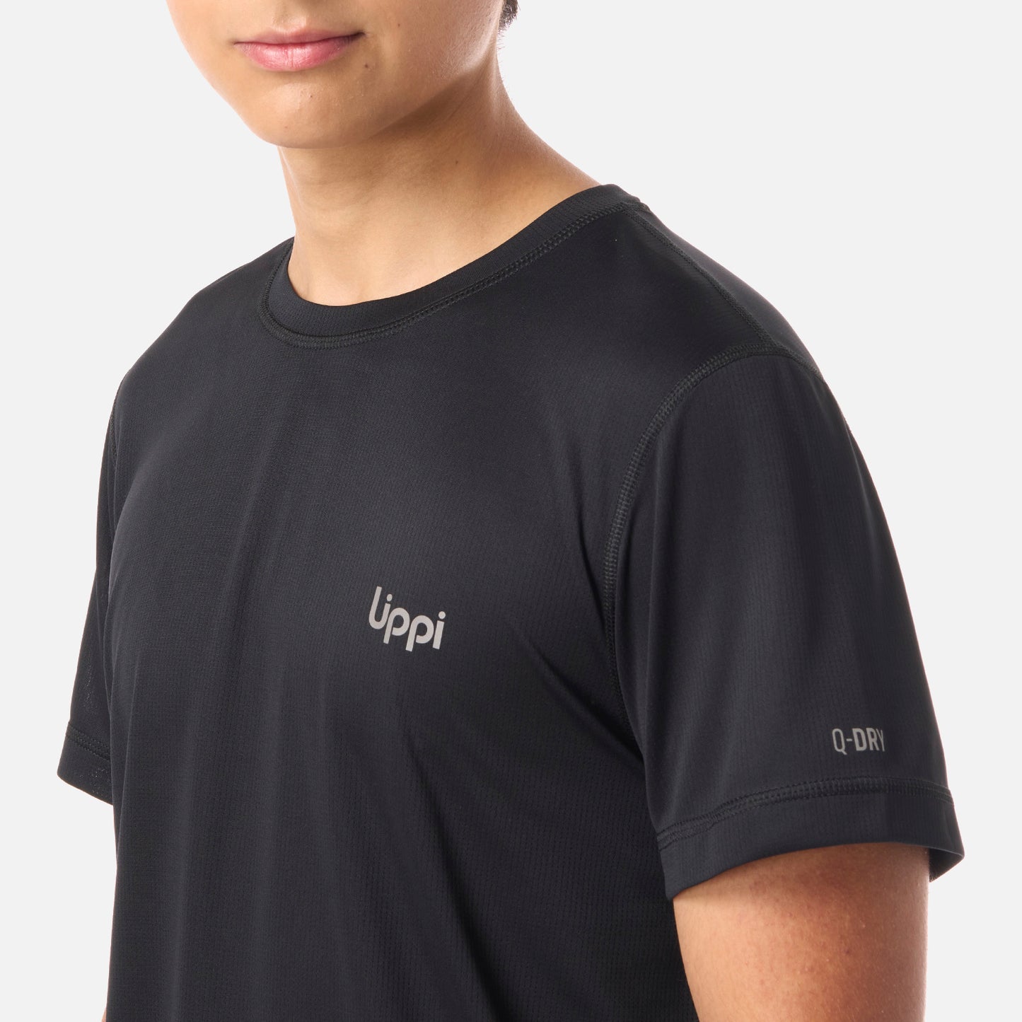 Polera Teen Boy Core Q-Dry T-Shirt Negro Lippi