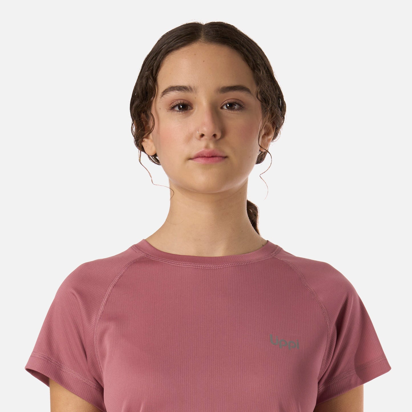 Polera Teen Girl Core Q-Dry T-Shirt Rosa Oscuro Lippi