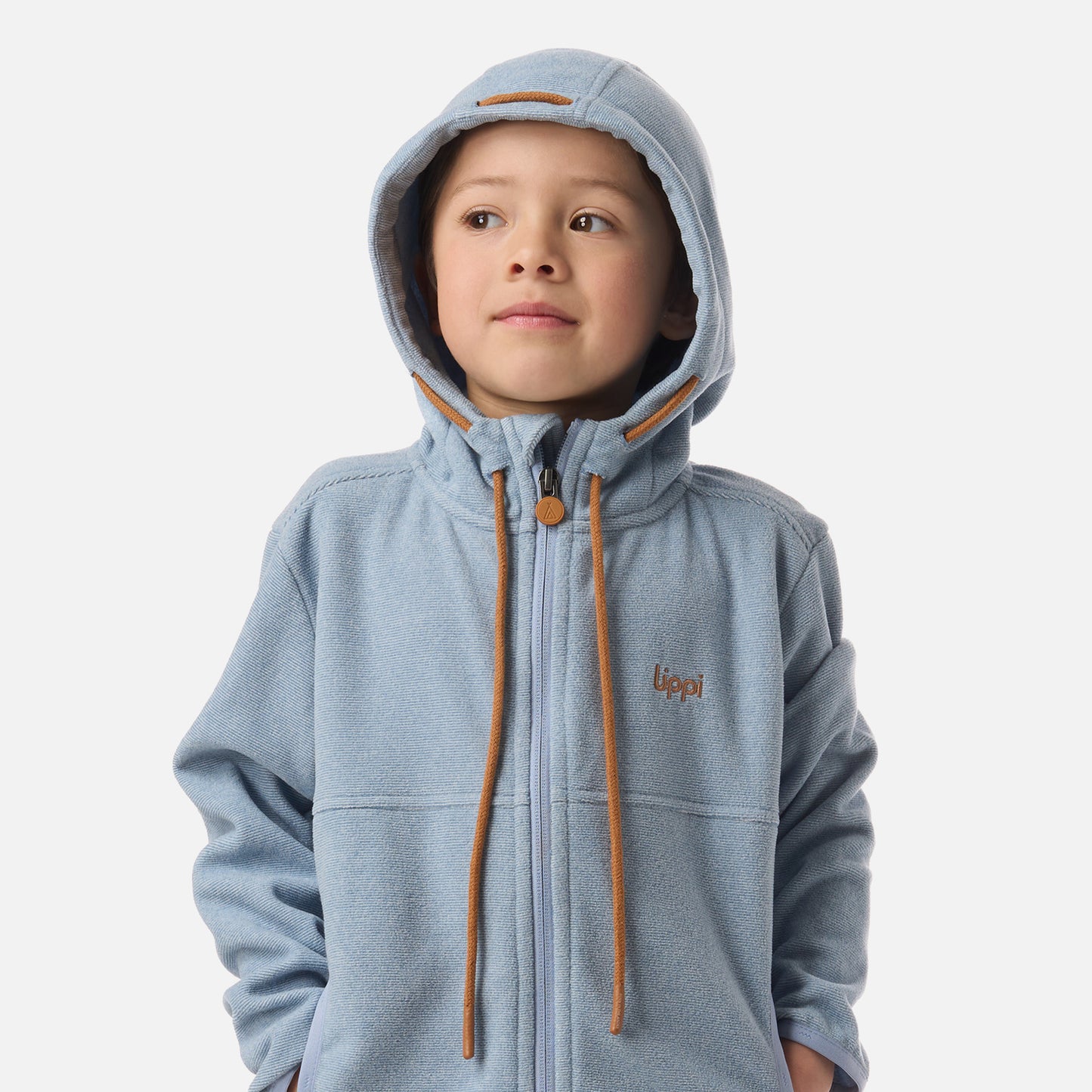 Polar Niño Stripes Nano-F Full Zip Hoody Azul Piedra Lippi
