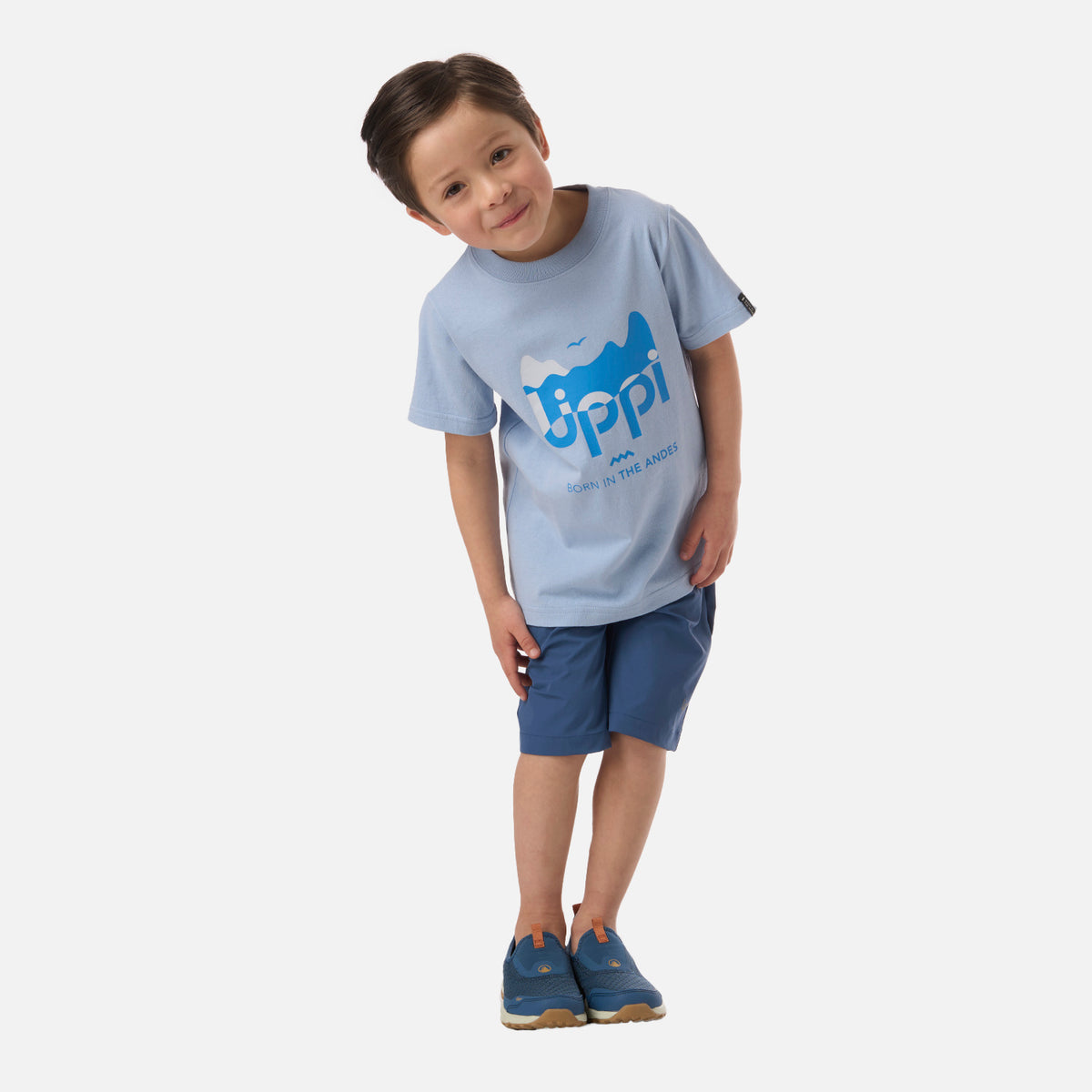 Polera Niño Logo Lippi T-shirt Celeste Oscuro Lippi