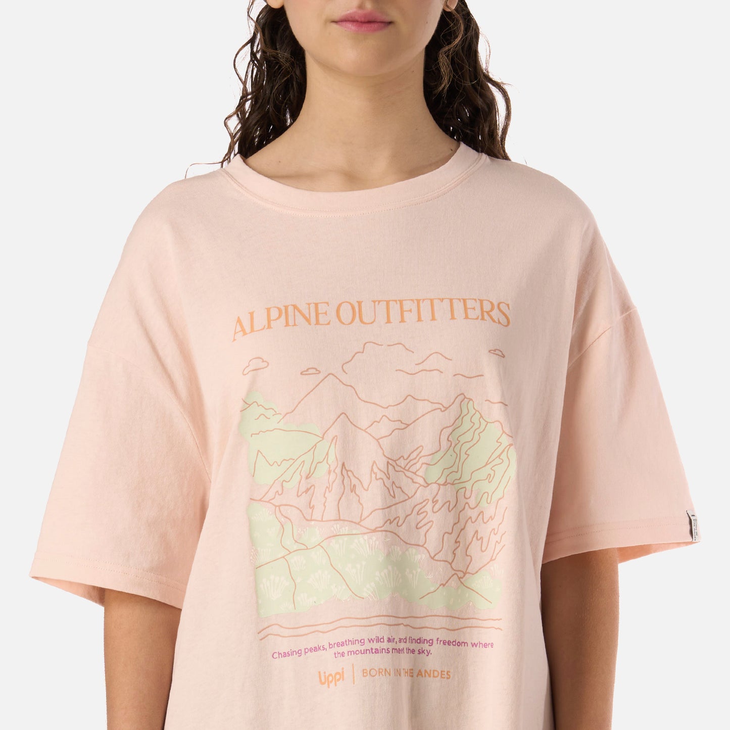 Polera Teen Girl Freedom Oversize T-Shirt Damasco Lippi