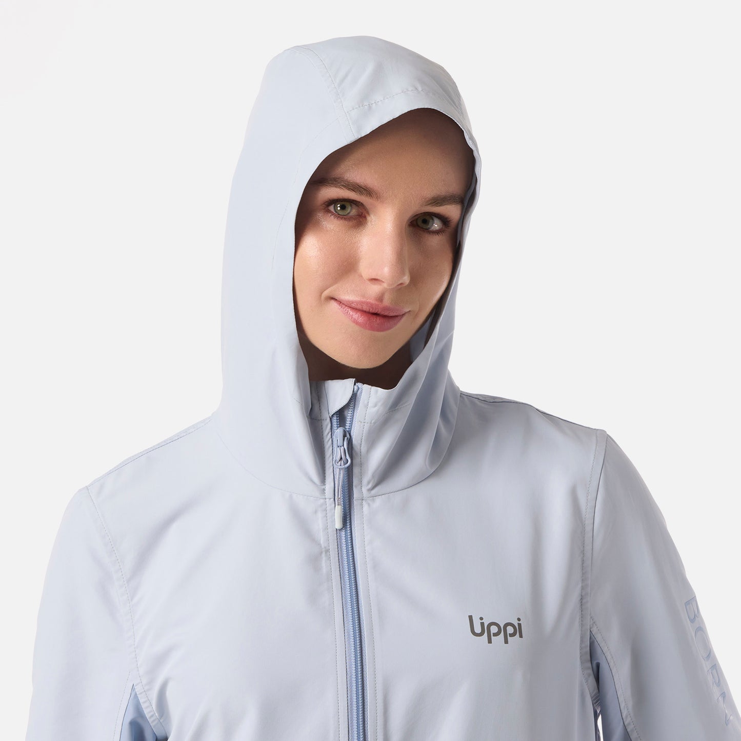 Chaqueta Mujer Nightfall Windbreaker 1/4 Zip Hoody Jacket Celeste Lippi