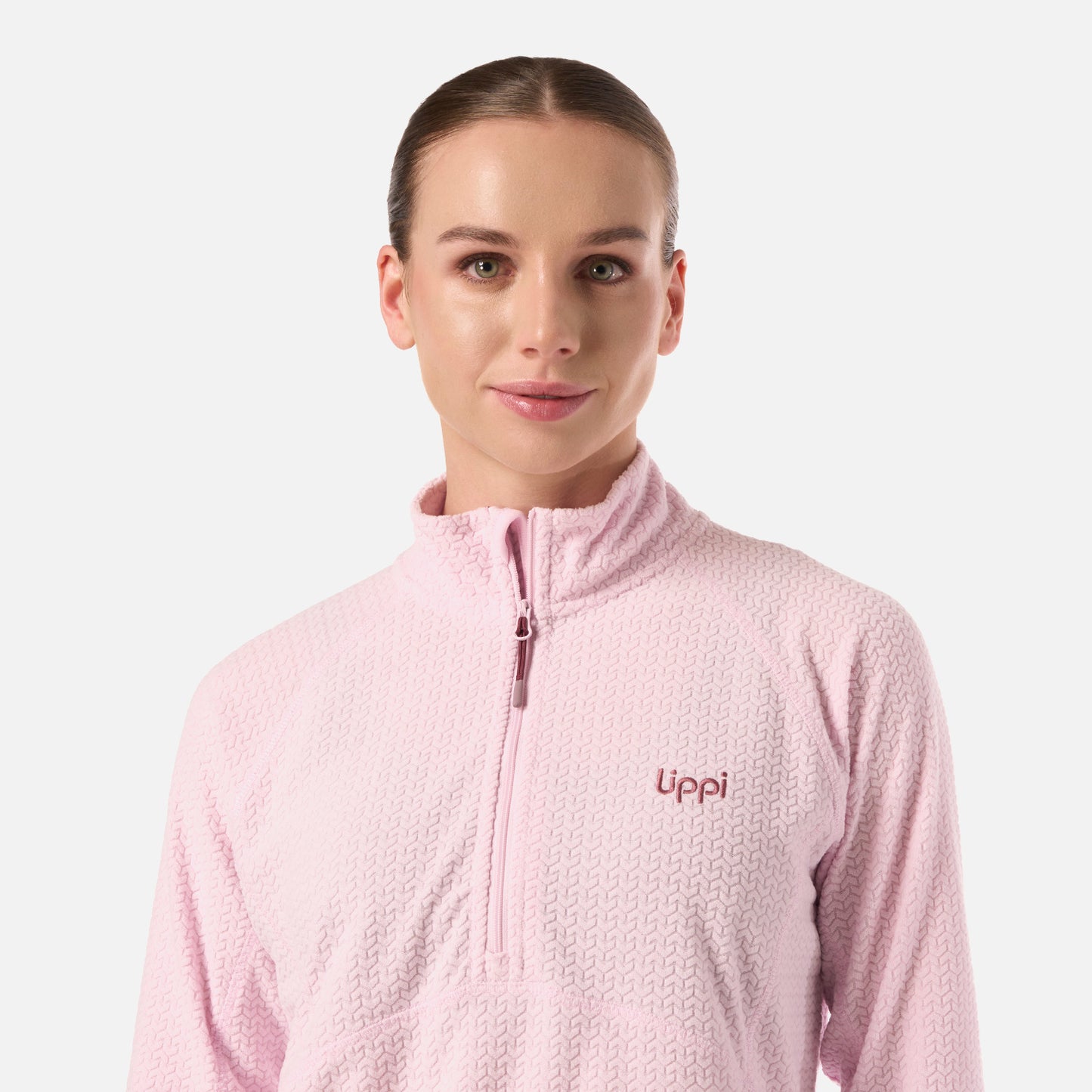 Polerón Mujer Jacaranda Nano-F 1/4 Zip Rosa Claro Lippi