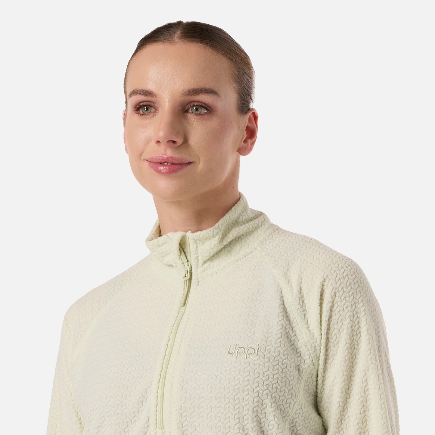 Polerón Mujer Jacaranda Nano-F 1/4 Zip Verde Claro Lippi