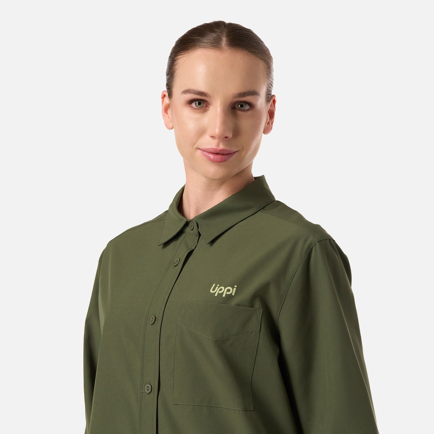 Camisa Mujer Murallon Q-Dry Shirt Verde Musgo Lippi
