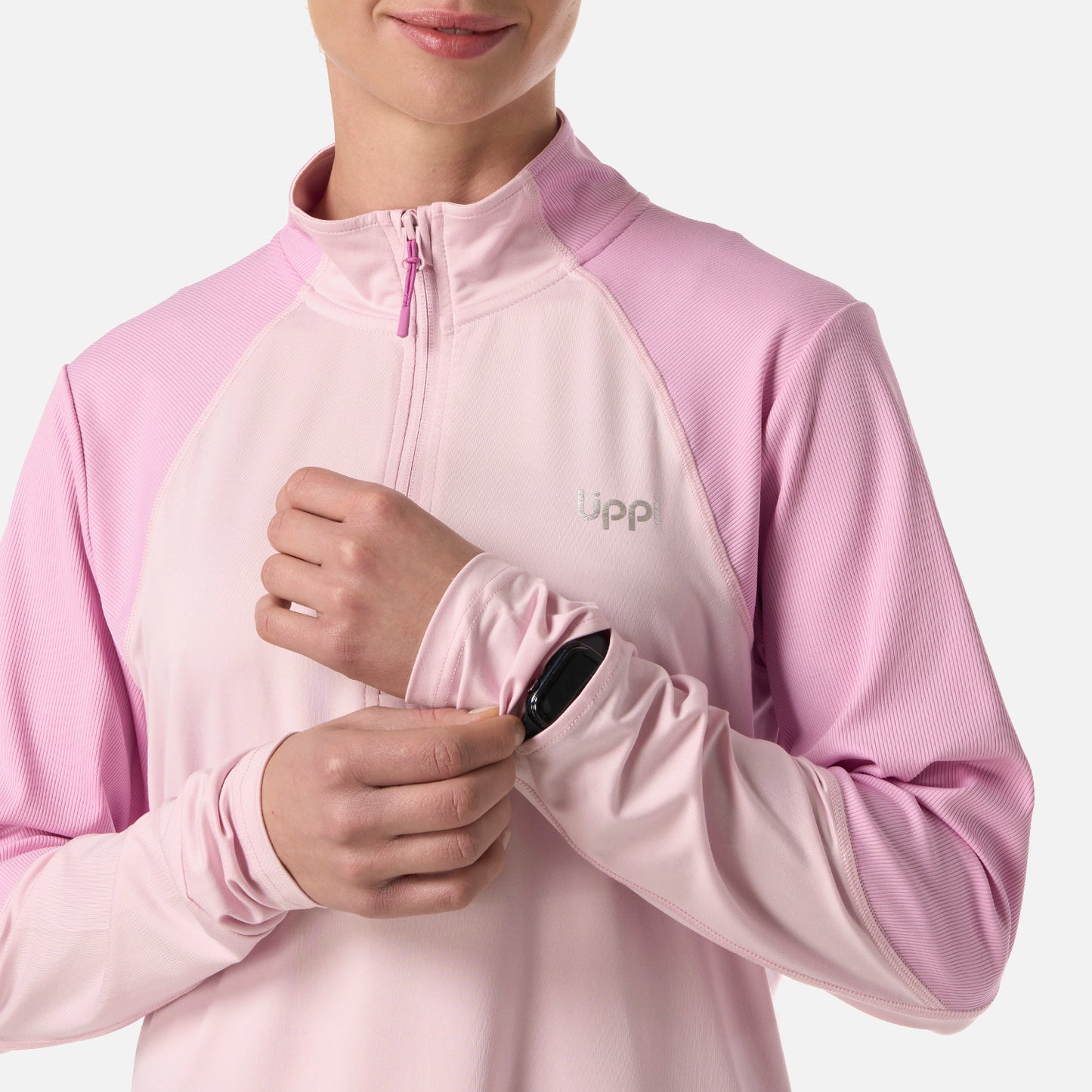 Polerón Mujer Puerto Trucco 1/4 Zip Rosa Lippi