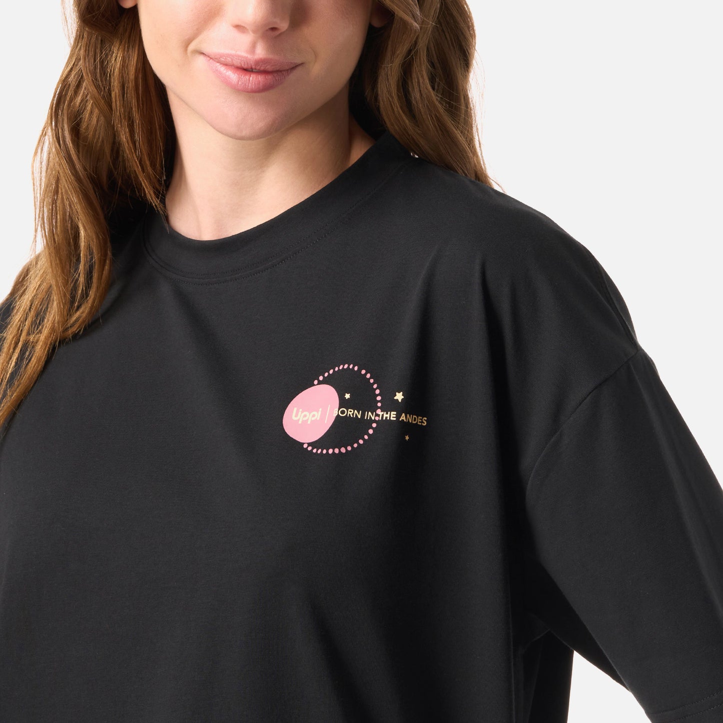 Polera Mujer Sun Sorona T-Shirt Negro Lippi
