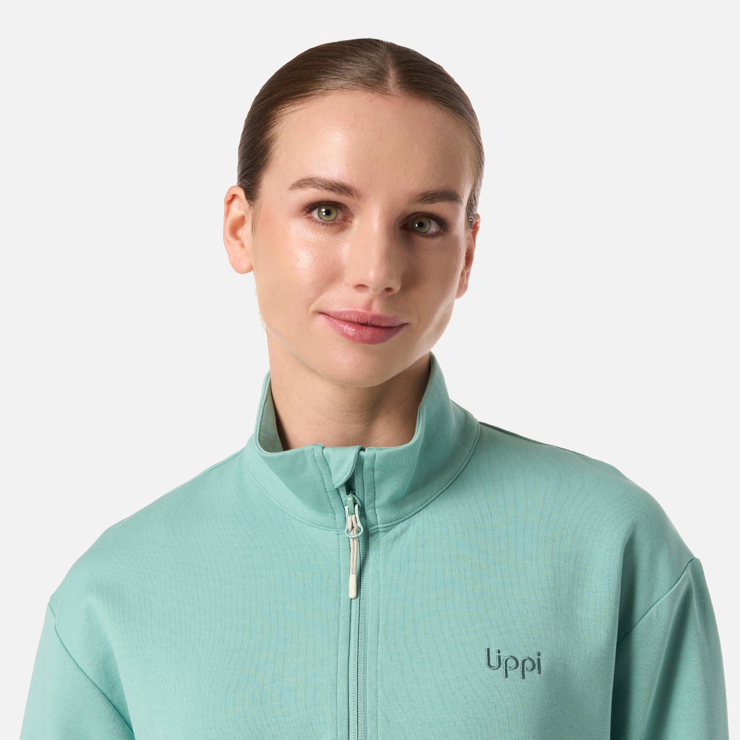 Polerón Mujer DownStreet 1/4 Zip Sweatshirt Turquesa Lippi