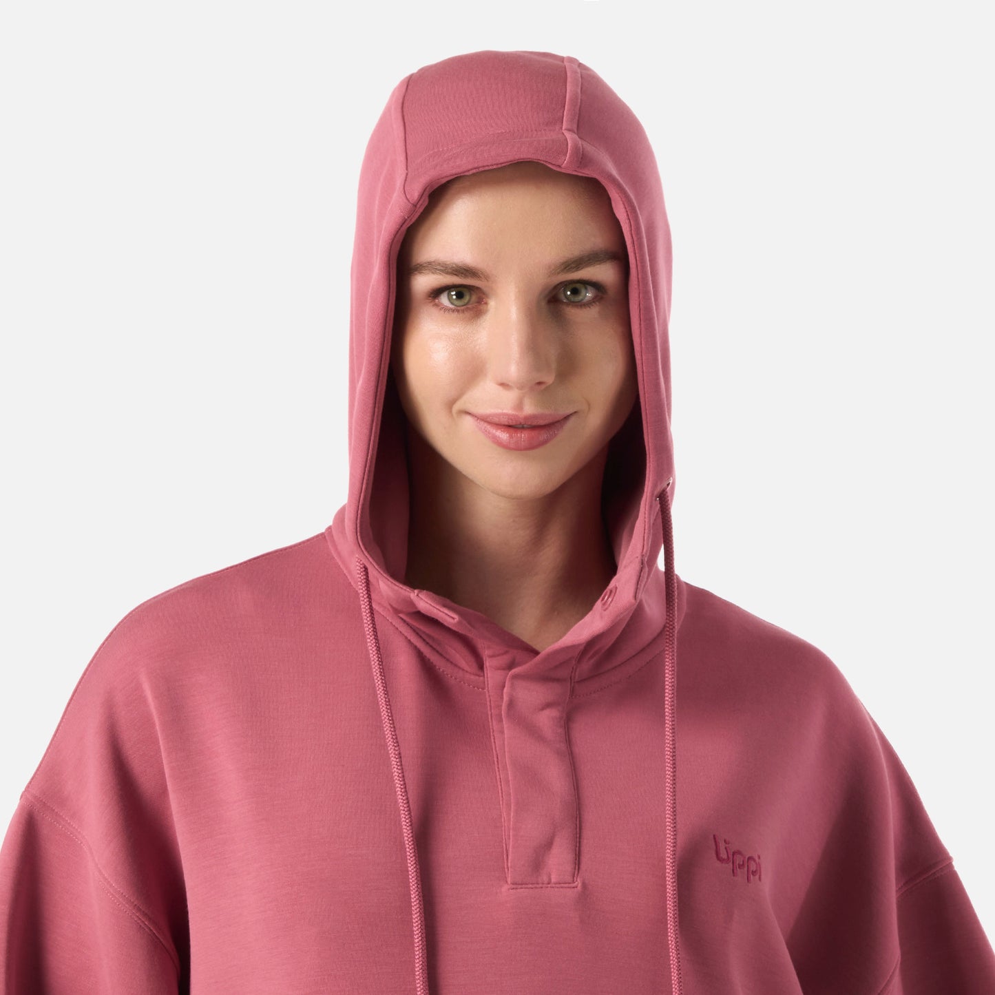 Polerón Mujer CityScape Hoody Sweatshirt Rosa Oscuro Lippi