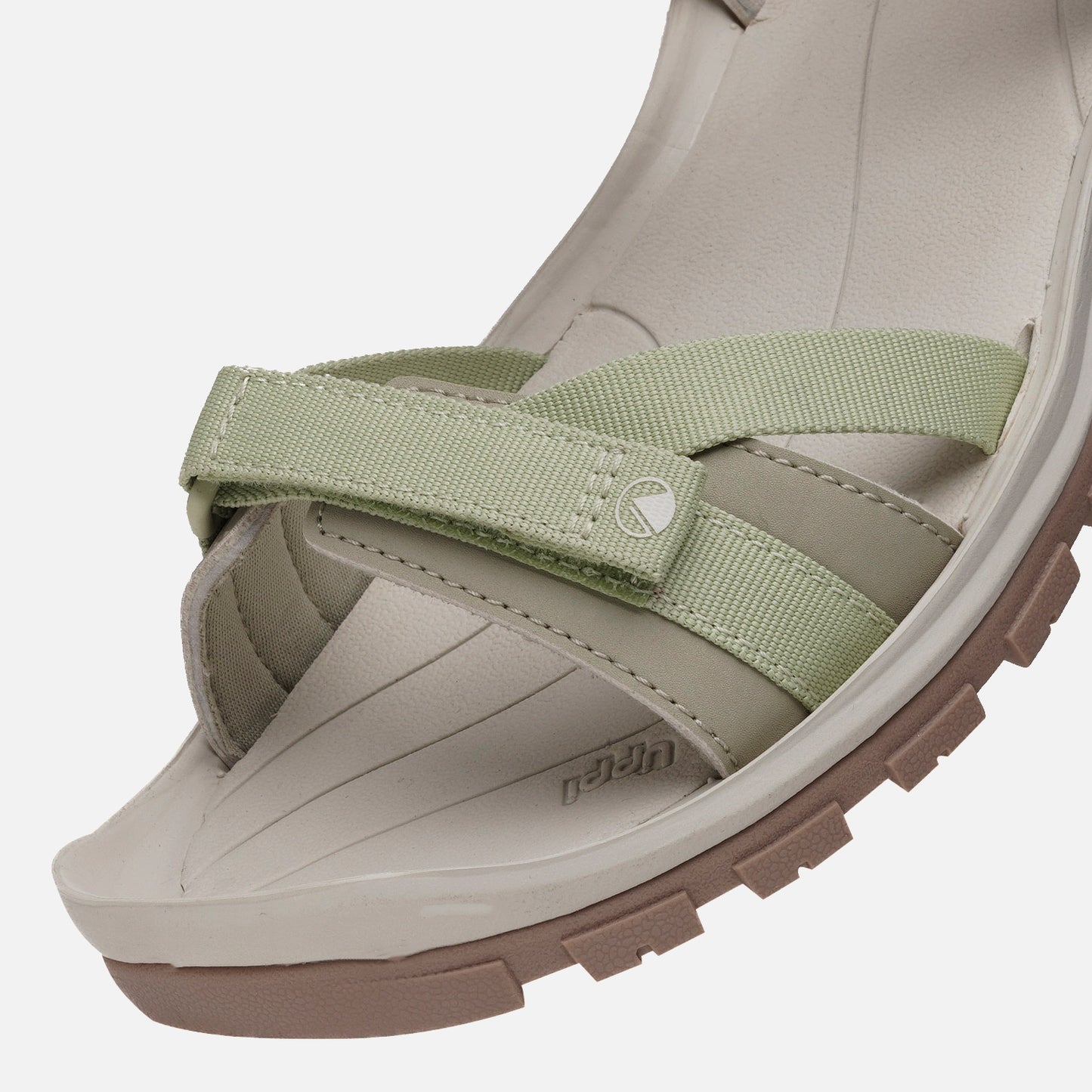 Sandalia Mujer Go Out Verde / Crema Lippi