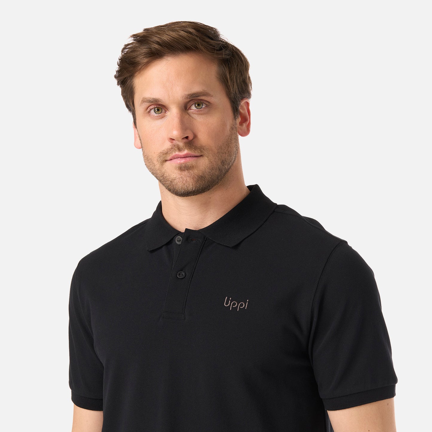 Polera Hombre First Class Elastic Polo Negro Lippi