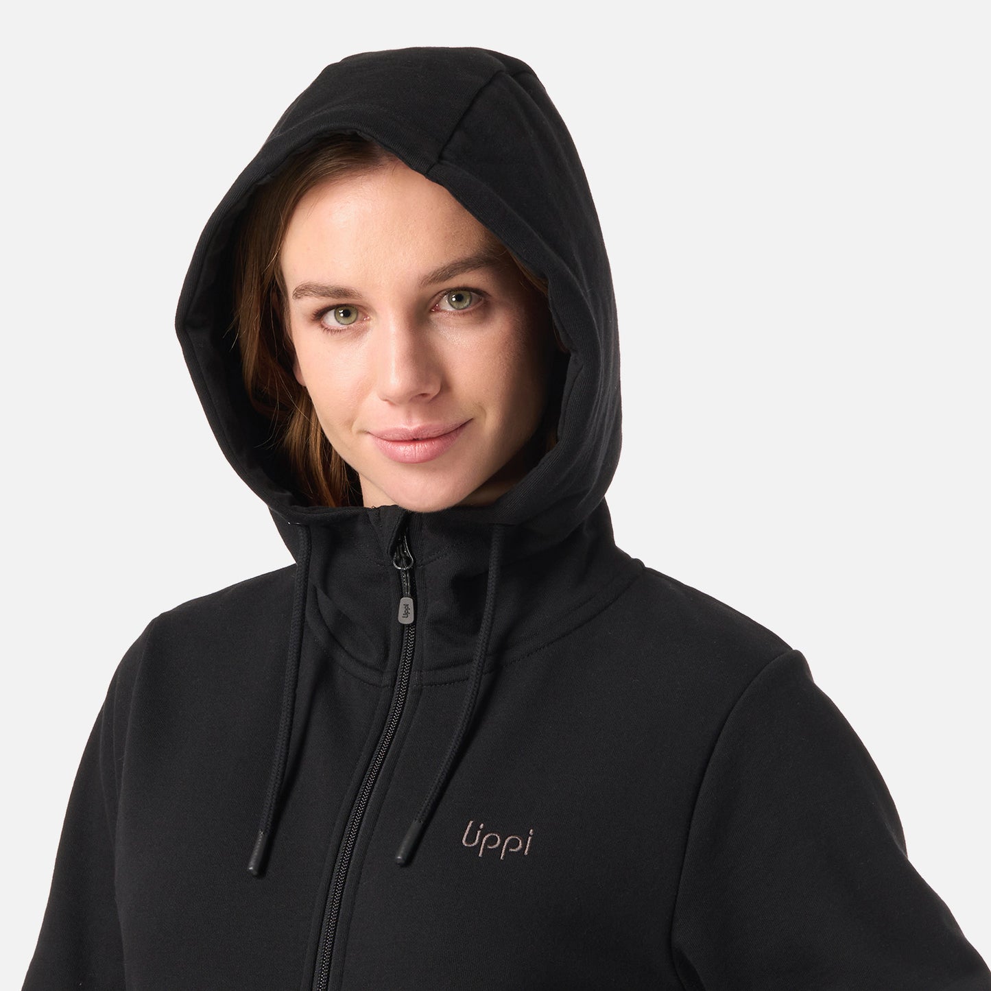 Polerón Mujer Ulmo Full Zip Hoody Sweatshirt Negro Lippi