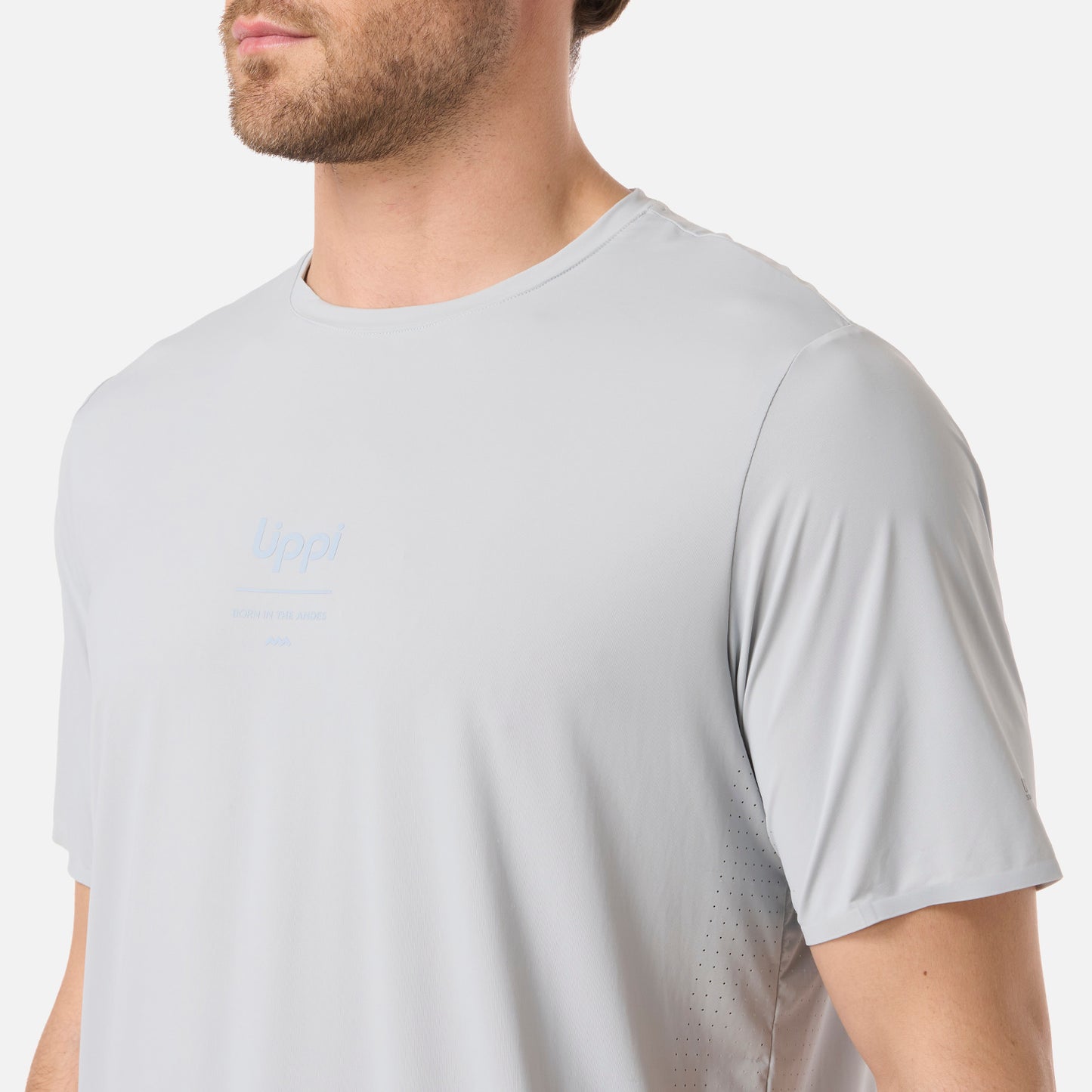 Polera Hombre Air Q-Dry T-Shirt Azul Grisaceo Lippi