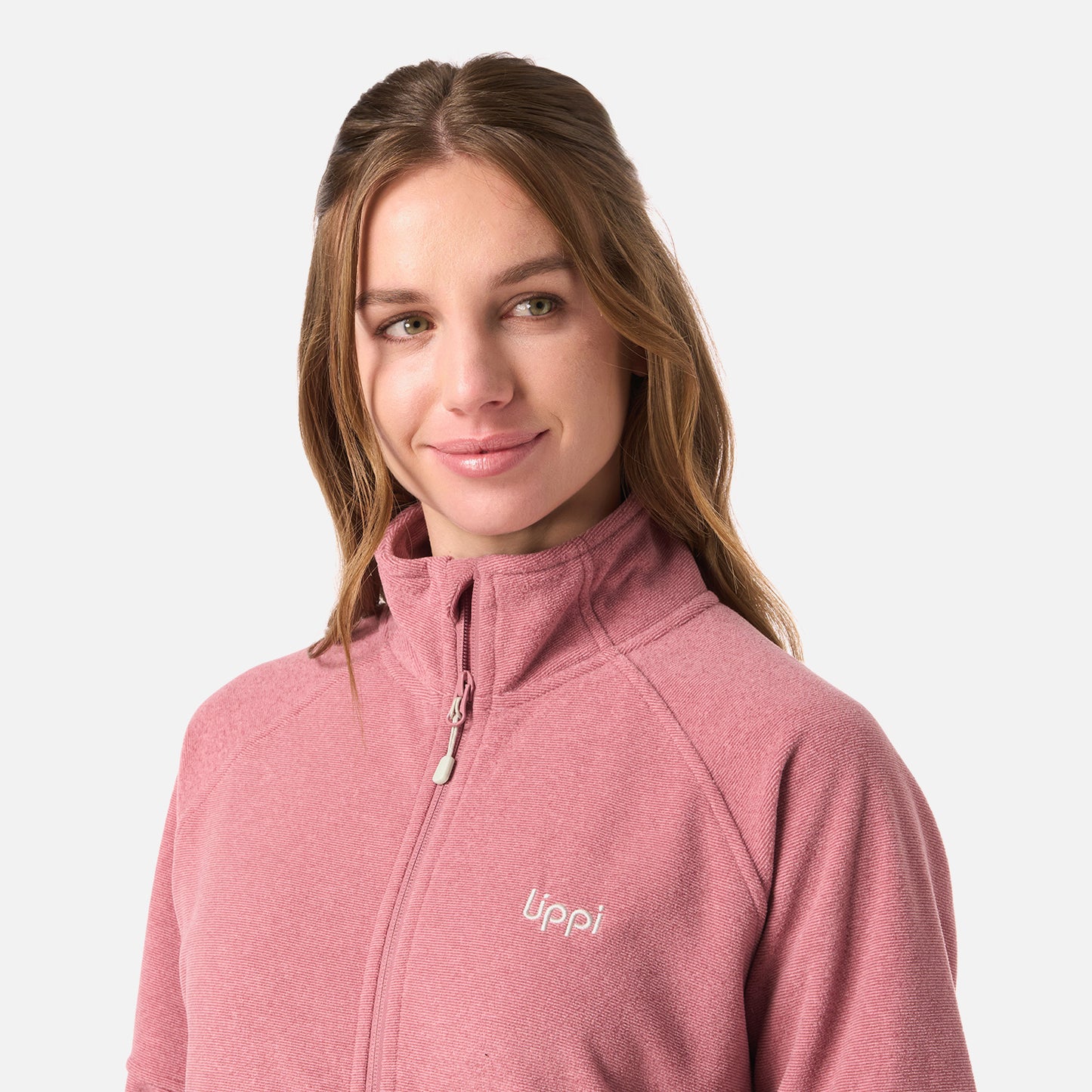 Polar Mujer Stripes Nano-F Full Zip Rosa Oscuro Lippi