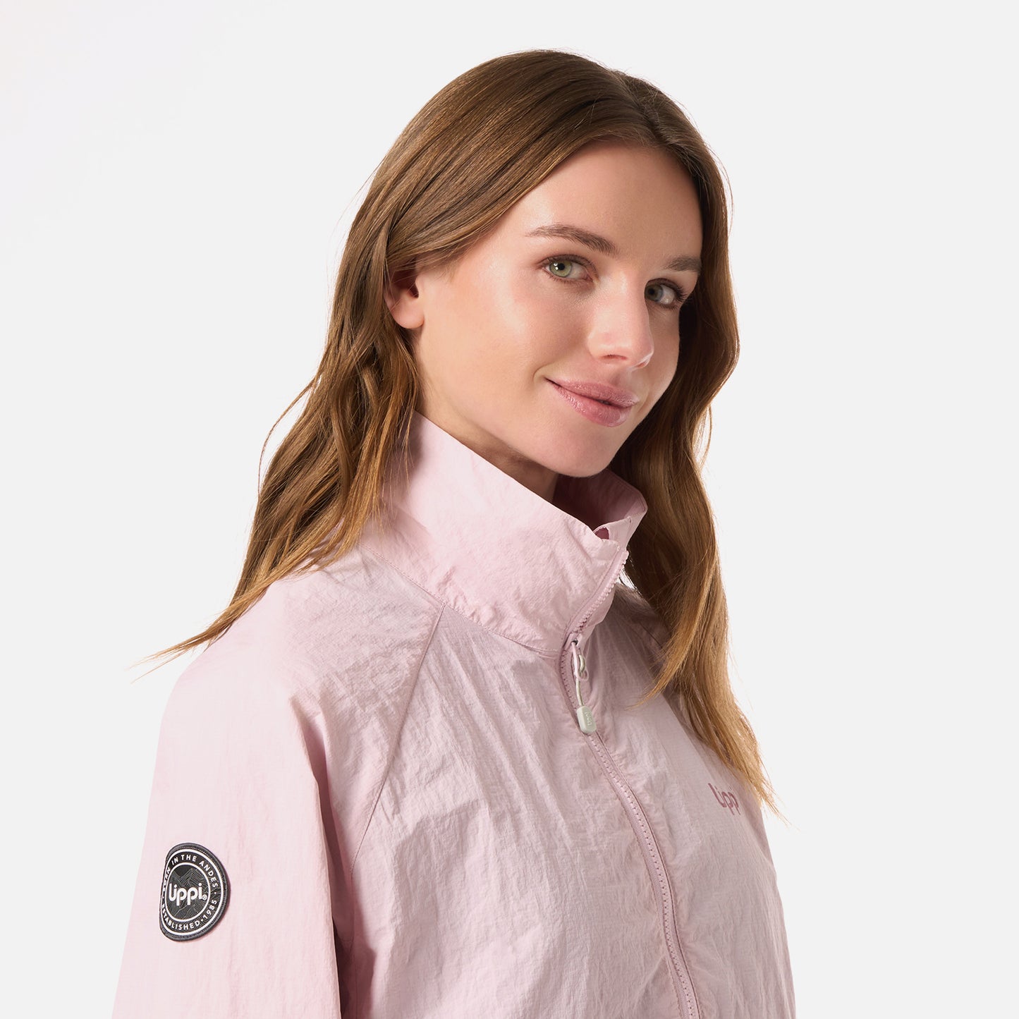 Chaqueta Mujer WindCity WindBreaker 1/4 Zip Jacket Rosa Claro Lippi