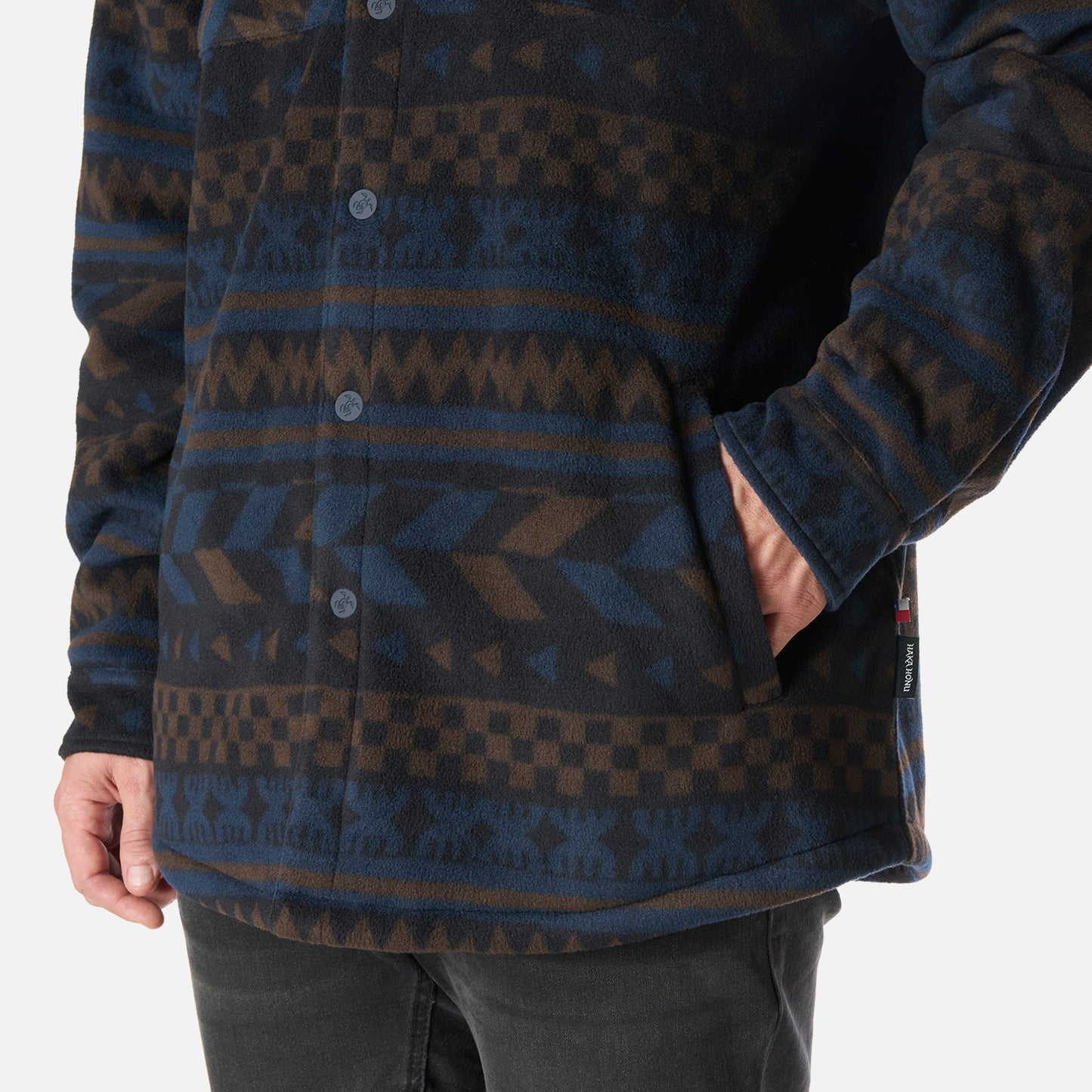 Camisa Hombre Cuentiao Print Azul Noche Haka Honu