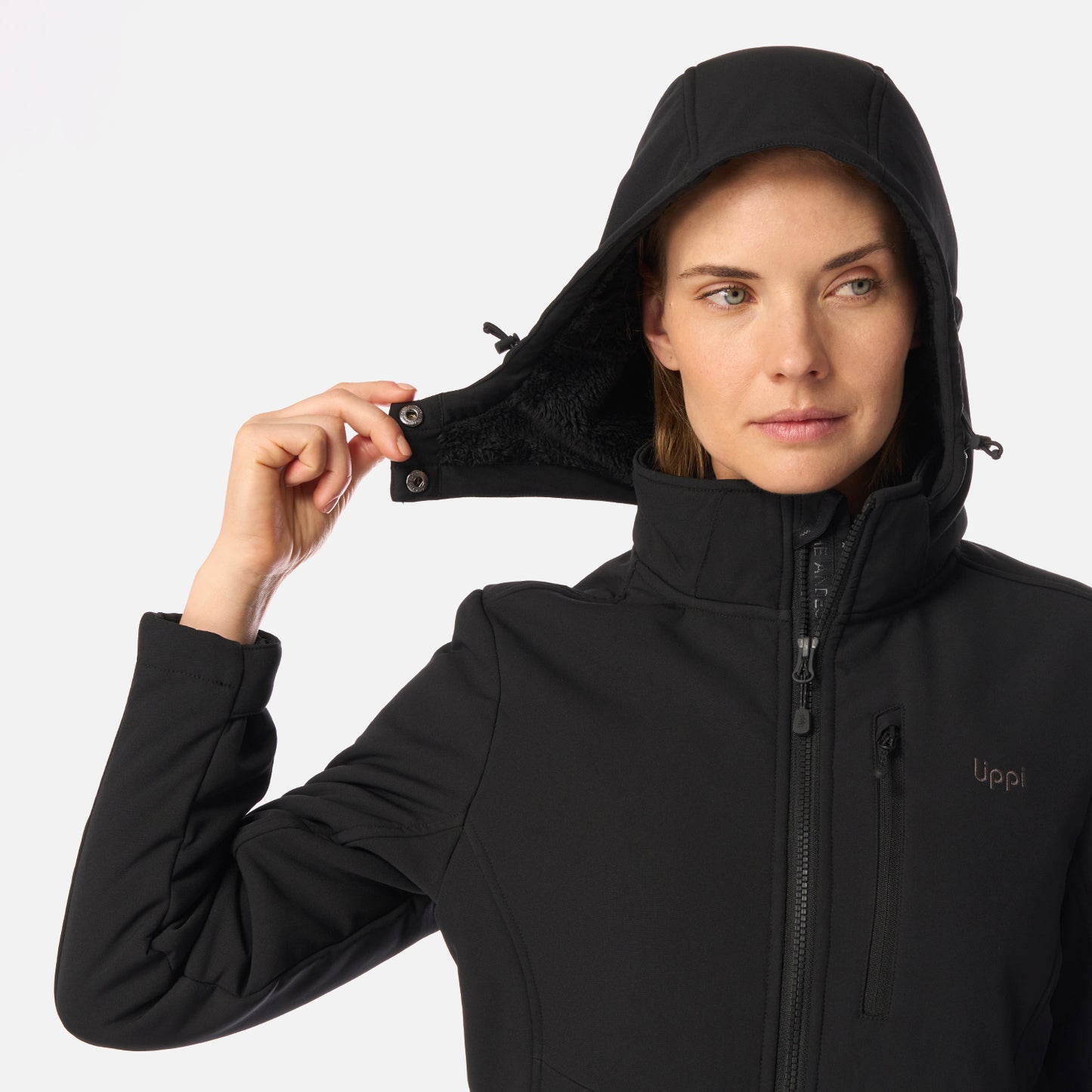 Chaqueta Mujer Macaya Softshell Hoody Jacket Negro Lippi