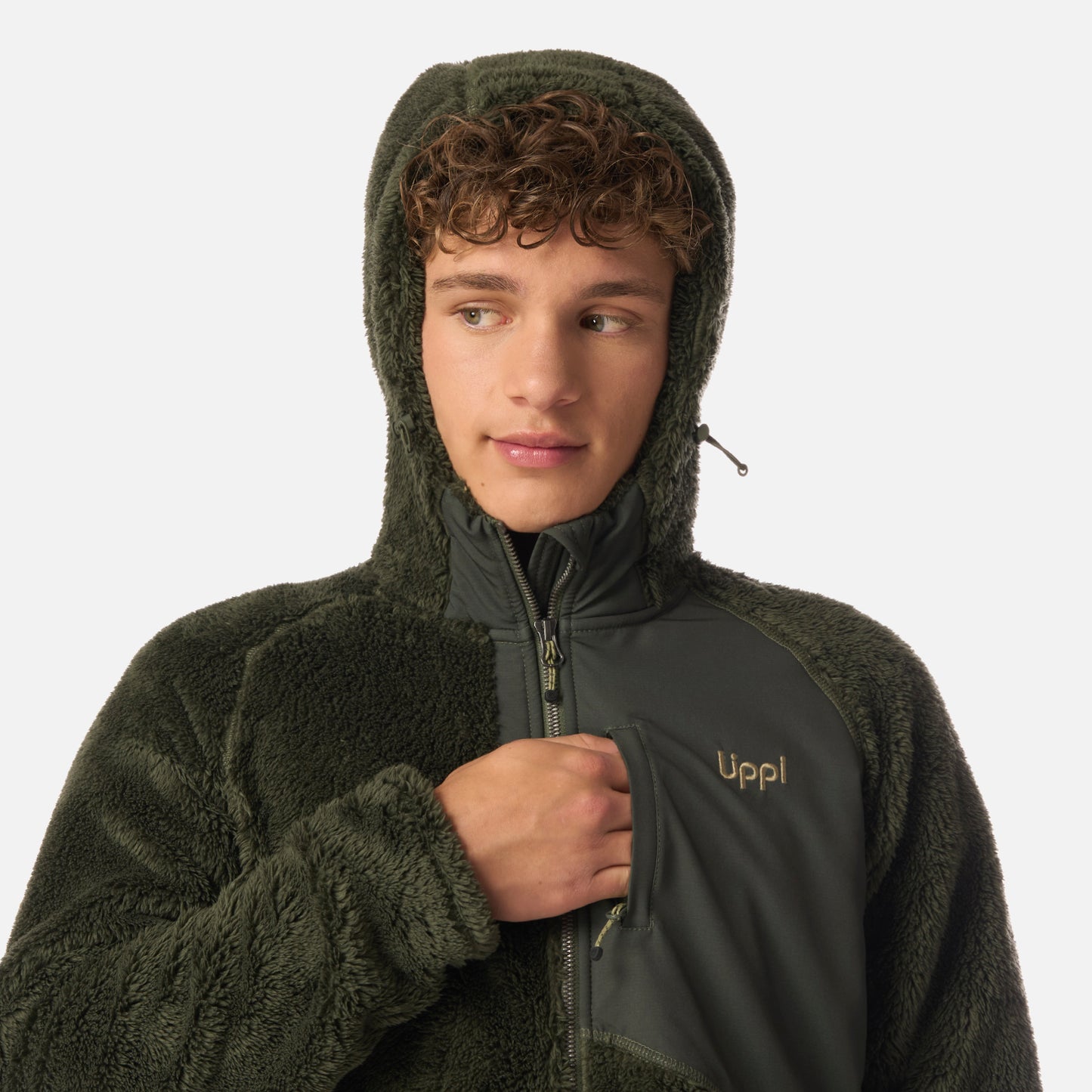 Polar Teen Boy Bear Shaggy-Pro Hoody Jacket Verde Militar Lippi