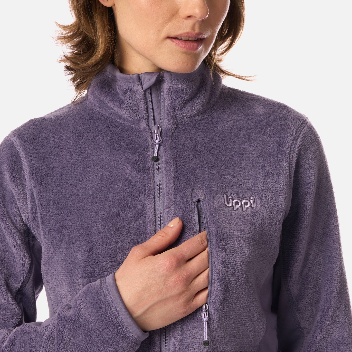 Polar Mujer Numan Shaggy-Pro Jacket Violeta Lippi