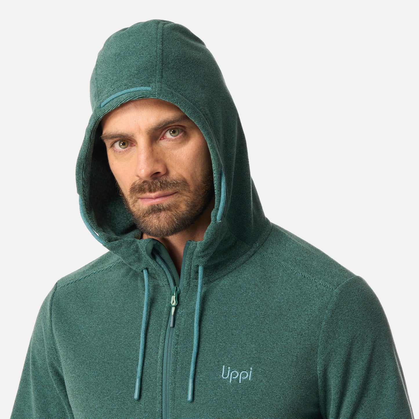 Polar Hombre Stripes Nano-F Full Zip Hoody Petroleo Lippi