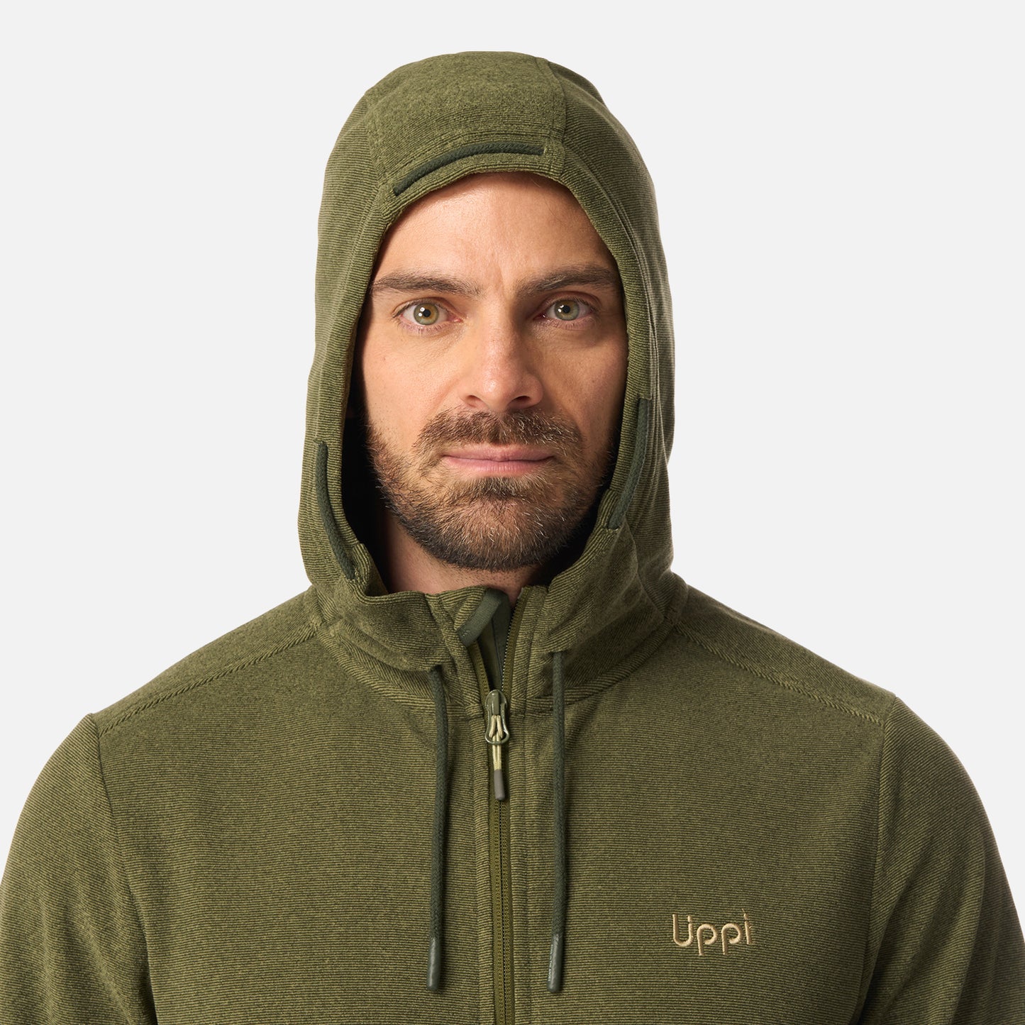 Polar Hombre Stripes Nano-F Full Zip Hoody Verde Militar Lippi
