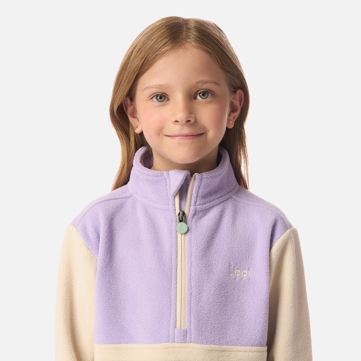Polar Niña Forest 1/4 Zip Sweatshirt Beige Lippi