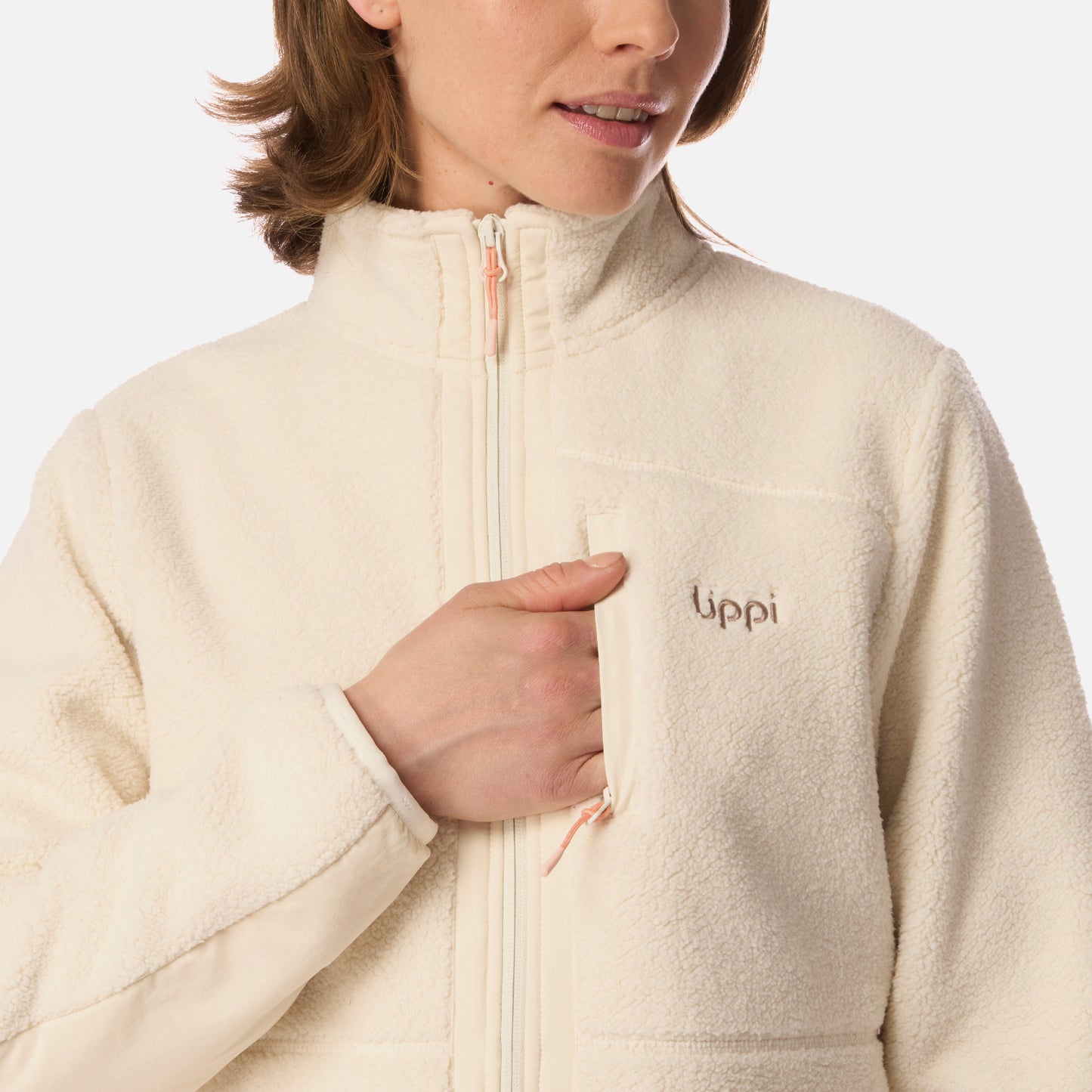 Polar Mujer Hug-like Shaggy-Pro Jacket Crema Lippi