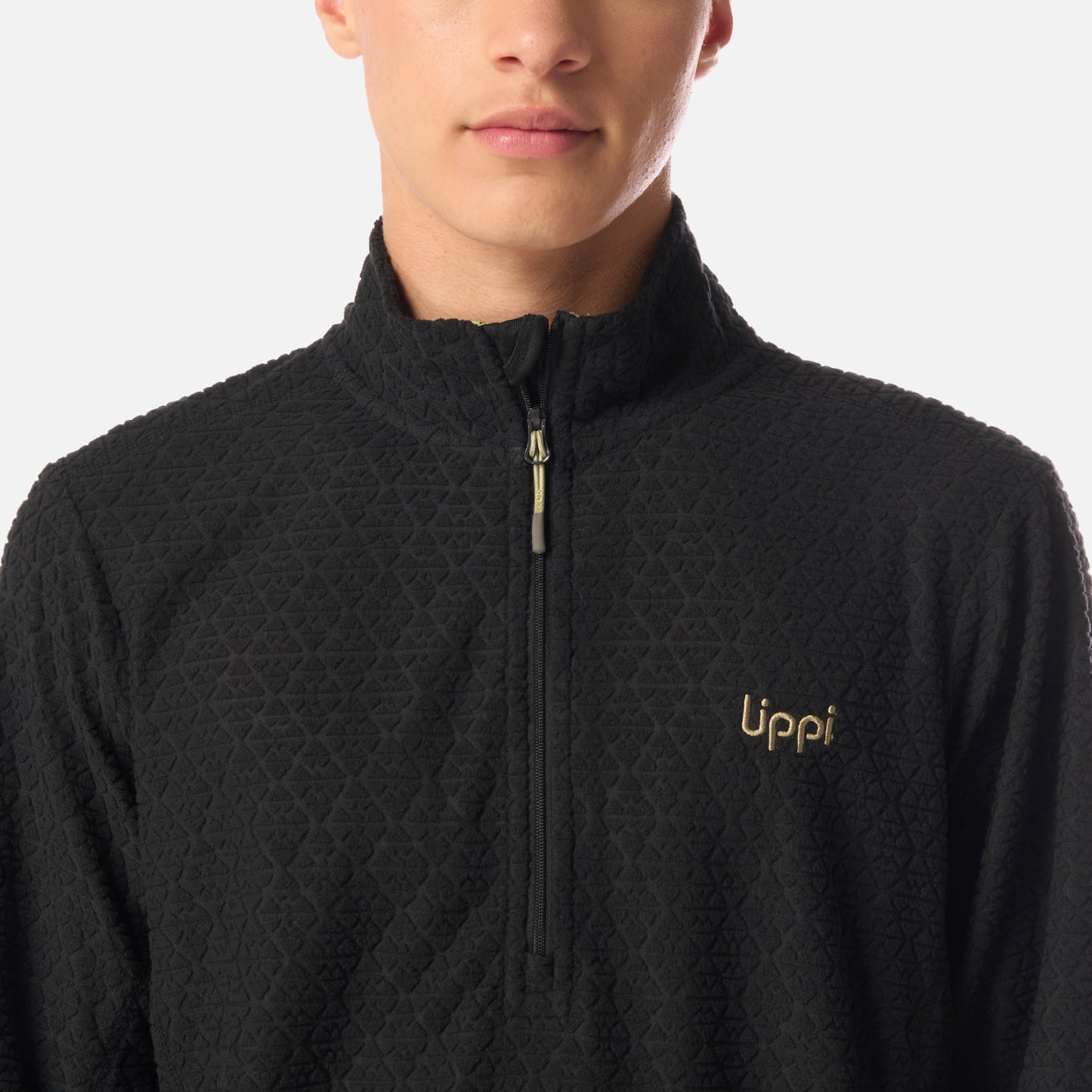 Polerón Teen Boy Mild Nano-F 1/4 Zip Negro Lippi