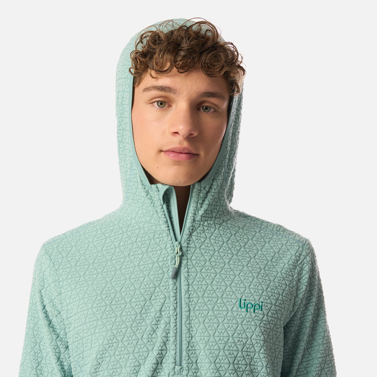 Polerón Teen Boy Mild Nano-F 1/4 Zip Hoody Turquesa Claro Lippi