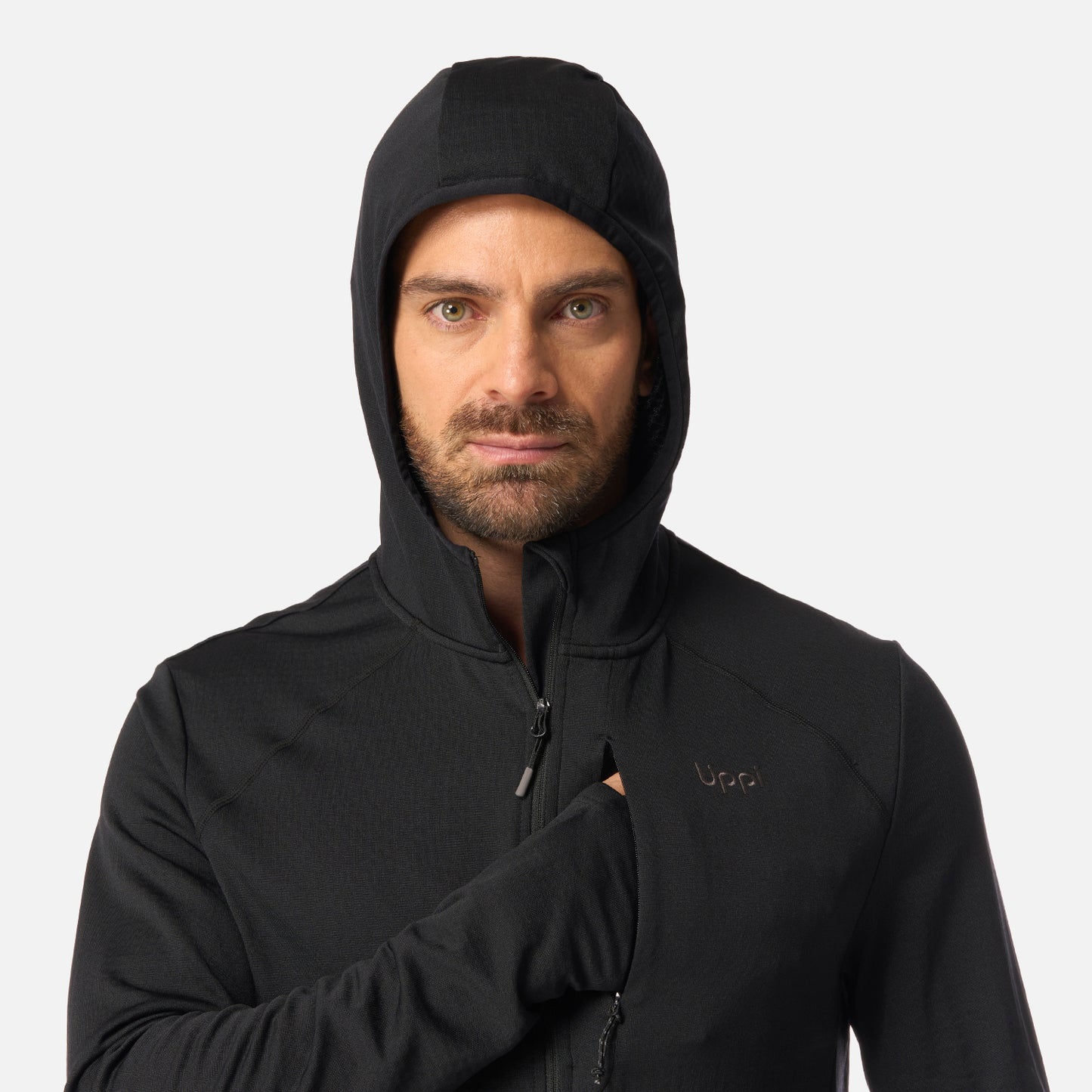 Polerón Hombre Viedma 1000 Nano-F 1/4 Zip Hoody Negro Lippi