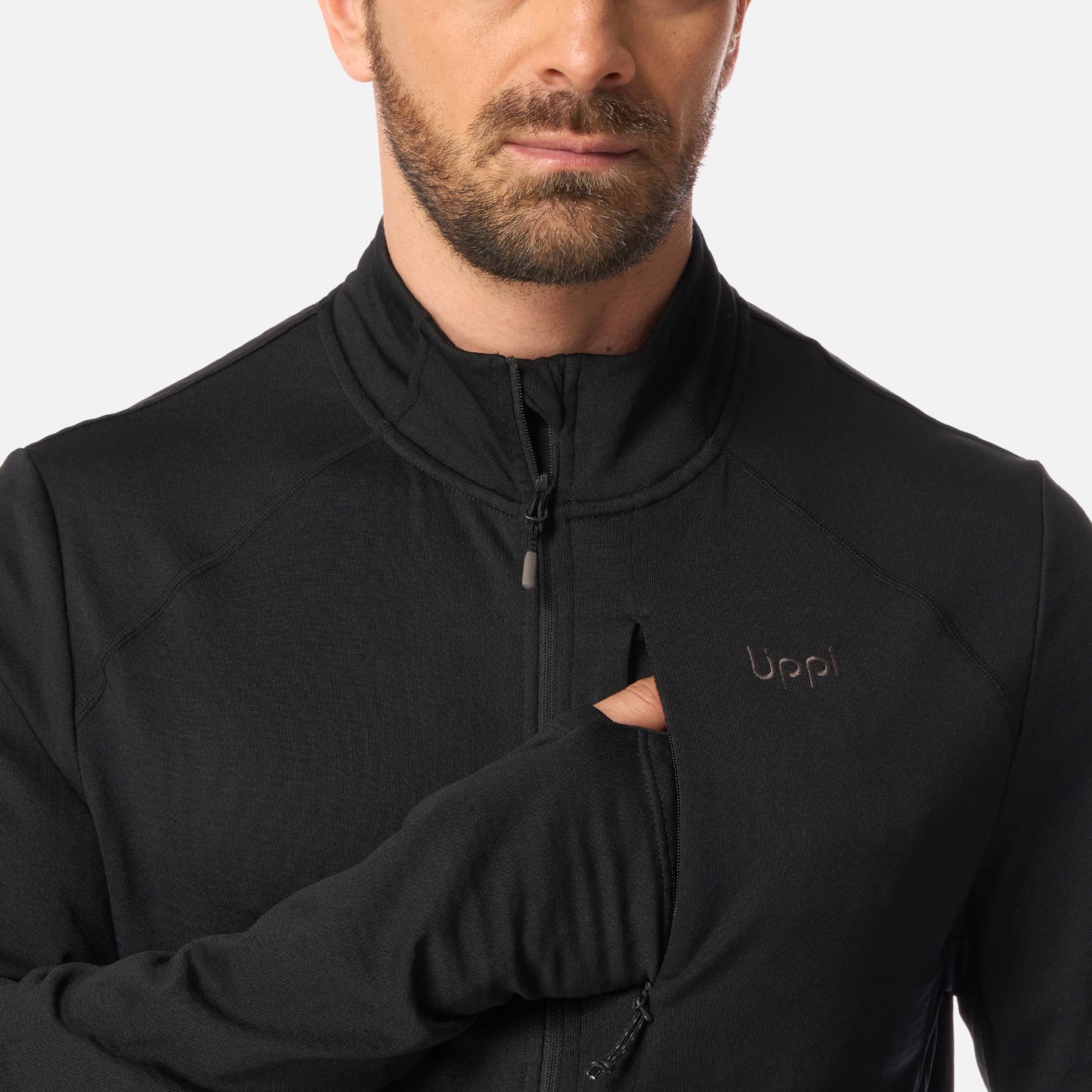 Polerón Hombre Viedma 1000 Nano-F Full Zip Negro Lippi