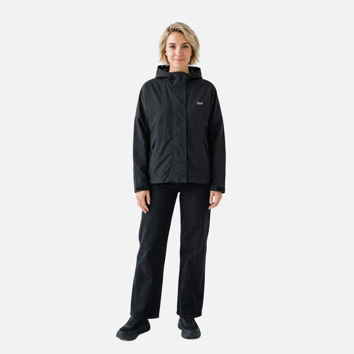 Chaqueta Mujer CityMe WindBreaker Hoody Jacket Negro Lippi