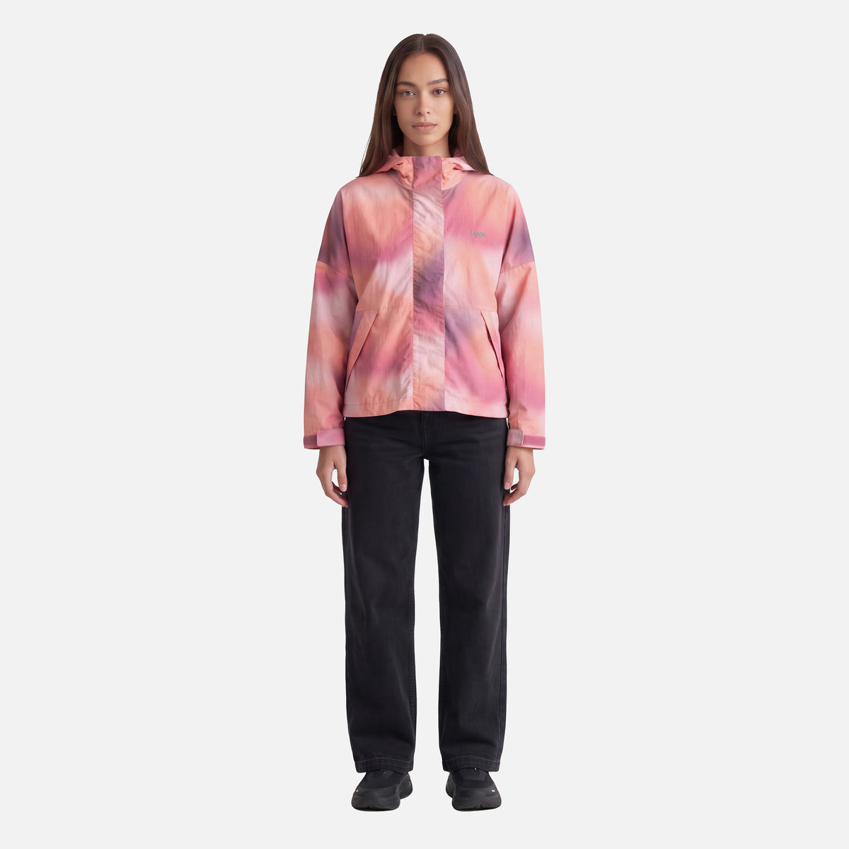 Chaqueta Mujer CityMe WindBreaker Hoody Jacket Print Rosa Oscuro Lippi