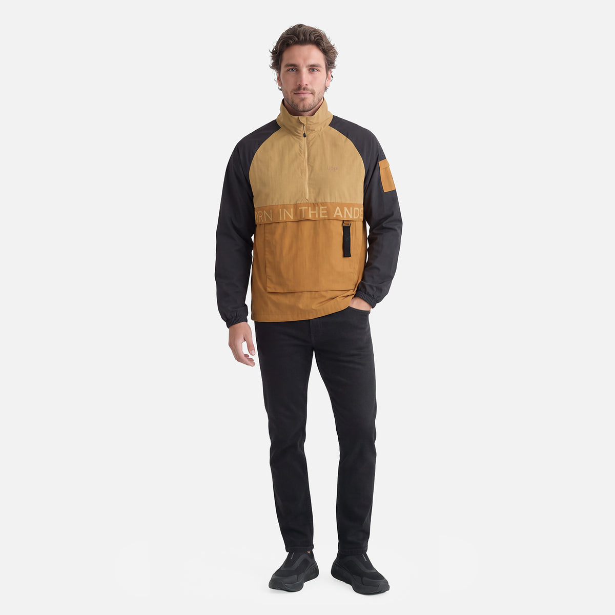Chaqueta Hombre WindCity WindBreaker 1/4 Zip Jacket Cafe Claro Lippi