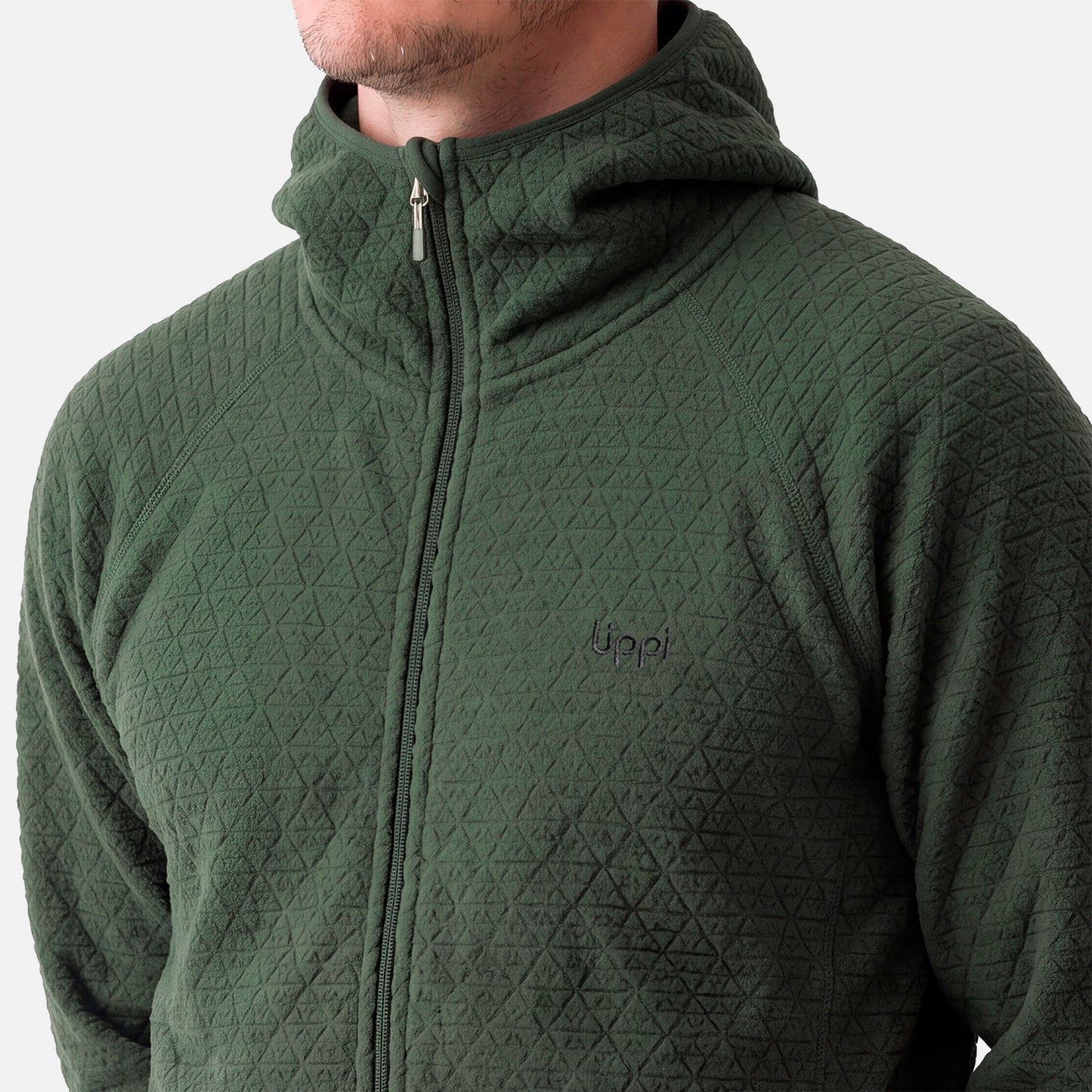 Polerón Hombre Jacaranda Nano-F Full Zip Hoody Verde Militar Lippi