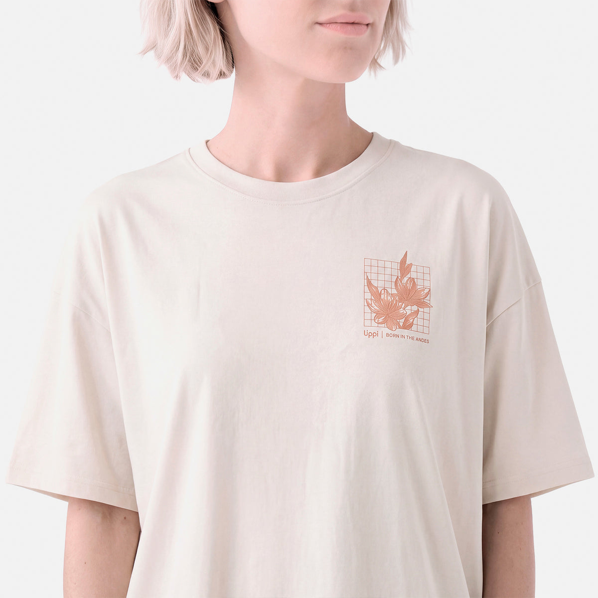 Polera Mujer Ulmo Front Print Sorona T-Shirt Beige Lippi