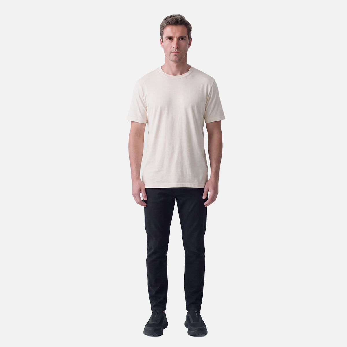 Polera Hombre Supima T-Shirt Crema Lippi
